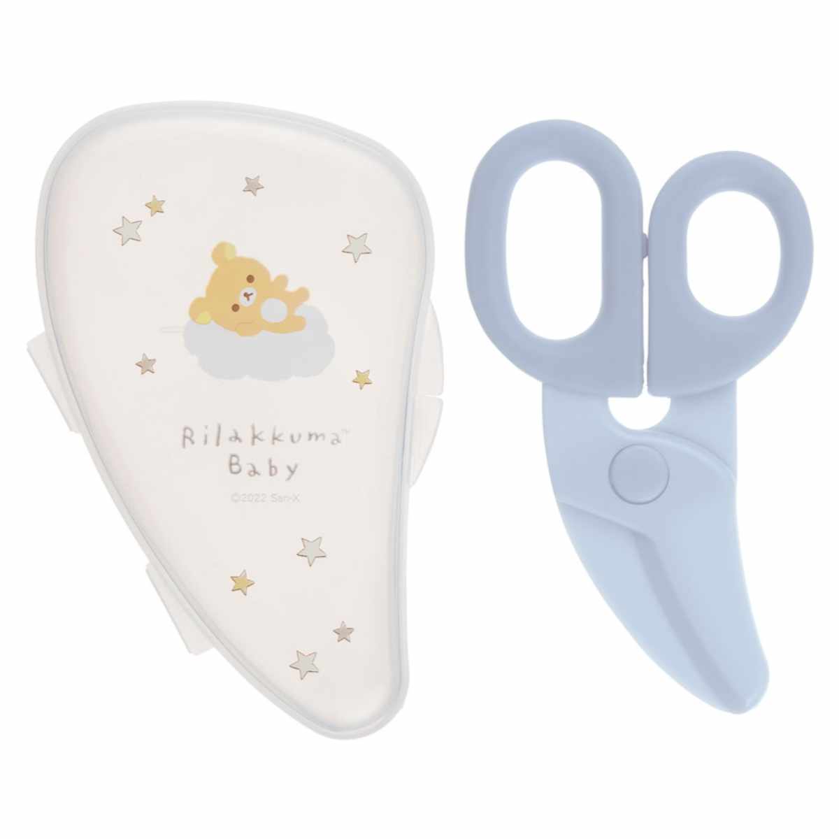 フードカッター 離乳食 はさみ ケース付き リラックマ 離乳食はさみ ( 赤ちゃん ベビー りらっくま 離乳食カッター ベビーフードカッター 離乳食用マッシャー ハサミ )