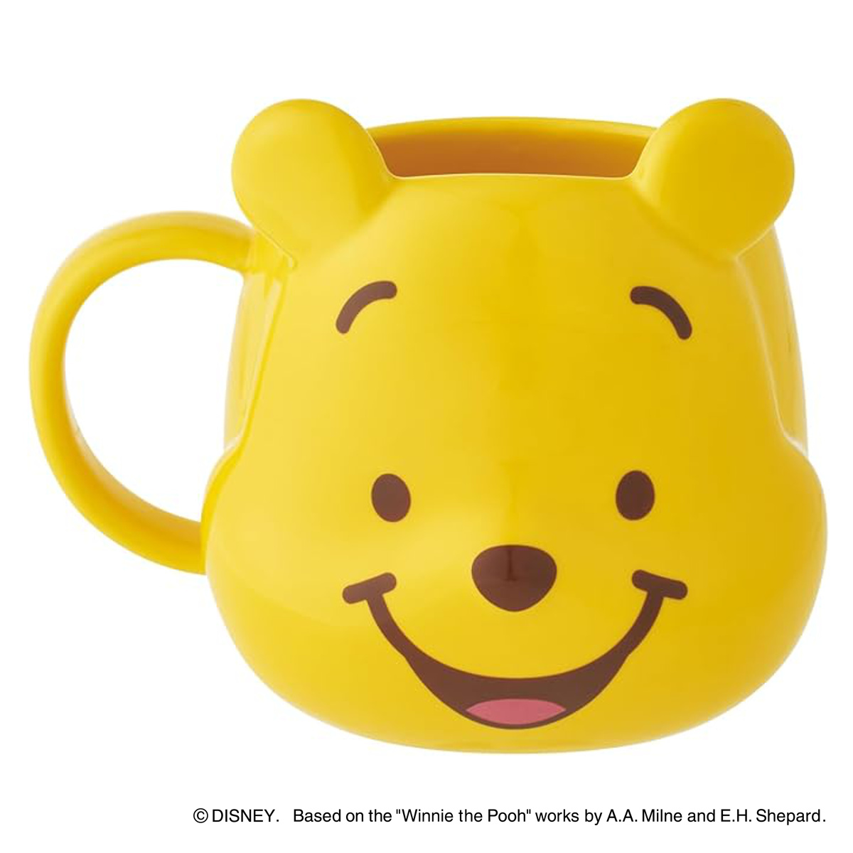 マグカップ 陶器ダイカットマグカップ ( 電子レンジ対応 食洗機対応 陶器 陶磁器 キャラクター かわいい ポムポムプリン ポチャコ くまのプーさん オラフ ミッキーマウス ) 【くまのプーさん】 くまのプーさん