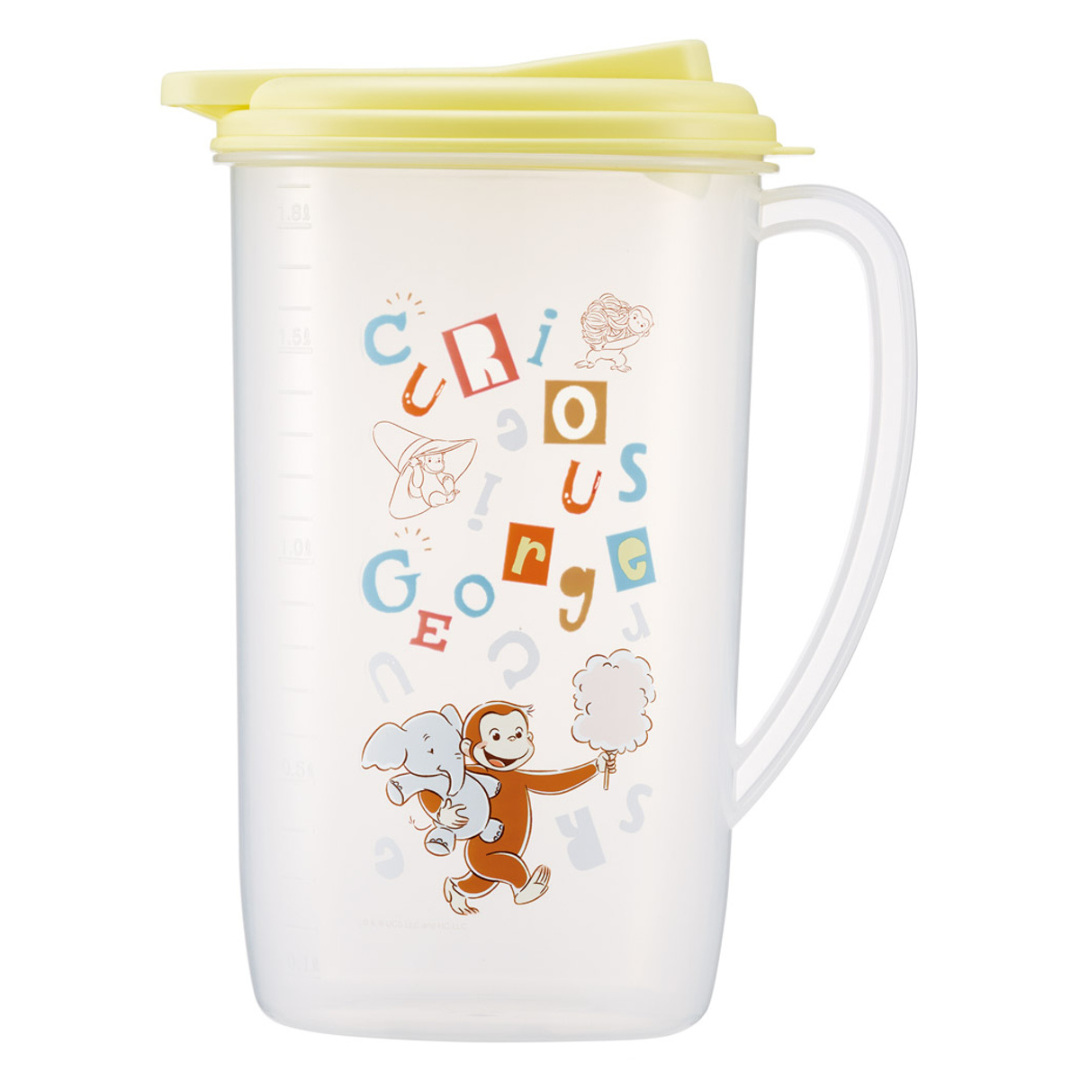 ピッチャー 1.9L ウォーターポット ジョージ アルファベット ( 日本製 プラスチック おさるのジョージ キャラクター かわいい )