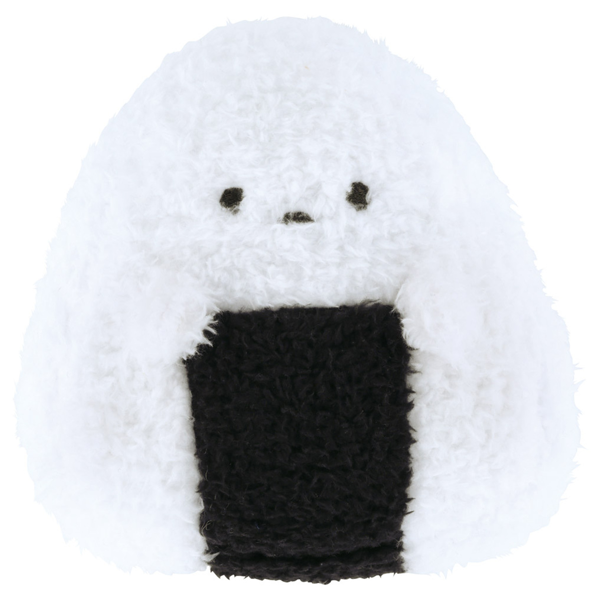 マスコット 磁石でくっつく ぬいぐるみ おにぎり ( インテリア 雑貨 オブジェ おもちゃ 人形 食べ物 小さい 癒し マグネット 小さめ 手のひらサイズ ふわふわ プレゼント ギフト かわいい ベビー 子供 大人 ) 【のり】 のり