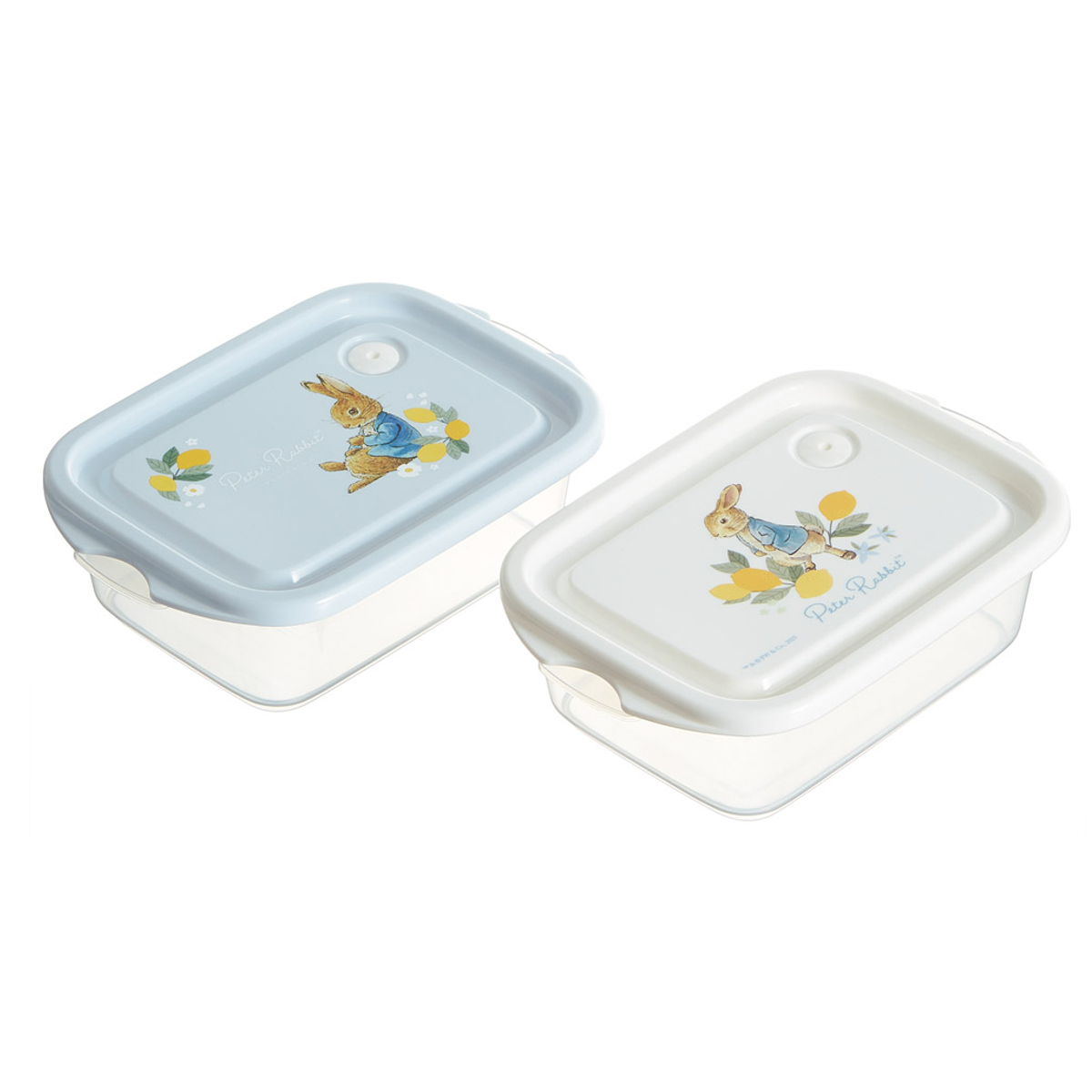 弁当箱 500ml 2個入 抗菌シールボックスM2P ピーターラビット シトロン ( お弁当箱 抗菌 シールボックス M 2個セット レンジ対応 保存容器 2個 セット 抗菌加工 ランチボックス 電子レンジ 対応 1段 アウトドア )