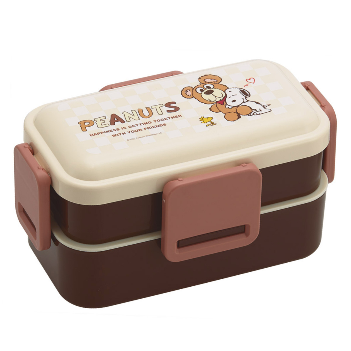 弁当箱 600ml 2段ふわっと弁当箱 SN and BEAR ( ランチボックス 食洗機対応 レンジ対応 二段 ドーム型 4点ロック 日本製 仕切り付き 食洗機OK レンジOK お弁当 弁当 二段弁当 )