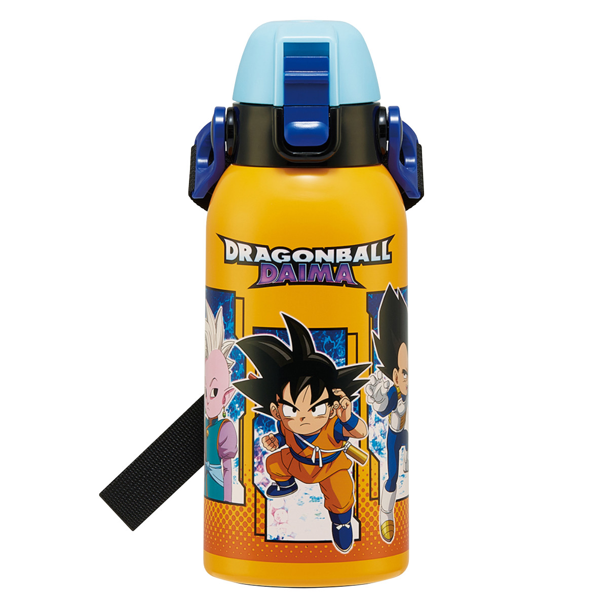 水筒 600ml ダイレクトボトル ドラゴンボールダイマ ( 保冷 直飲み ステンレスボトル ワンプッシュ 直のみ すいとう マグ ボトル ワンタッチ 広口 軽量 軽い マグボトル ベルト付き )