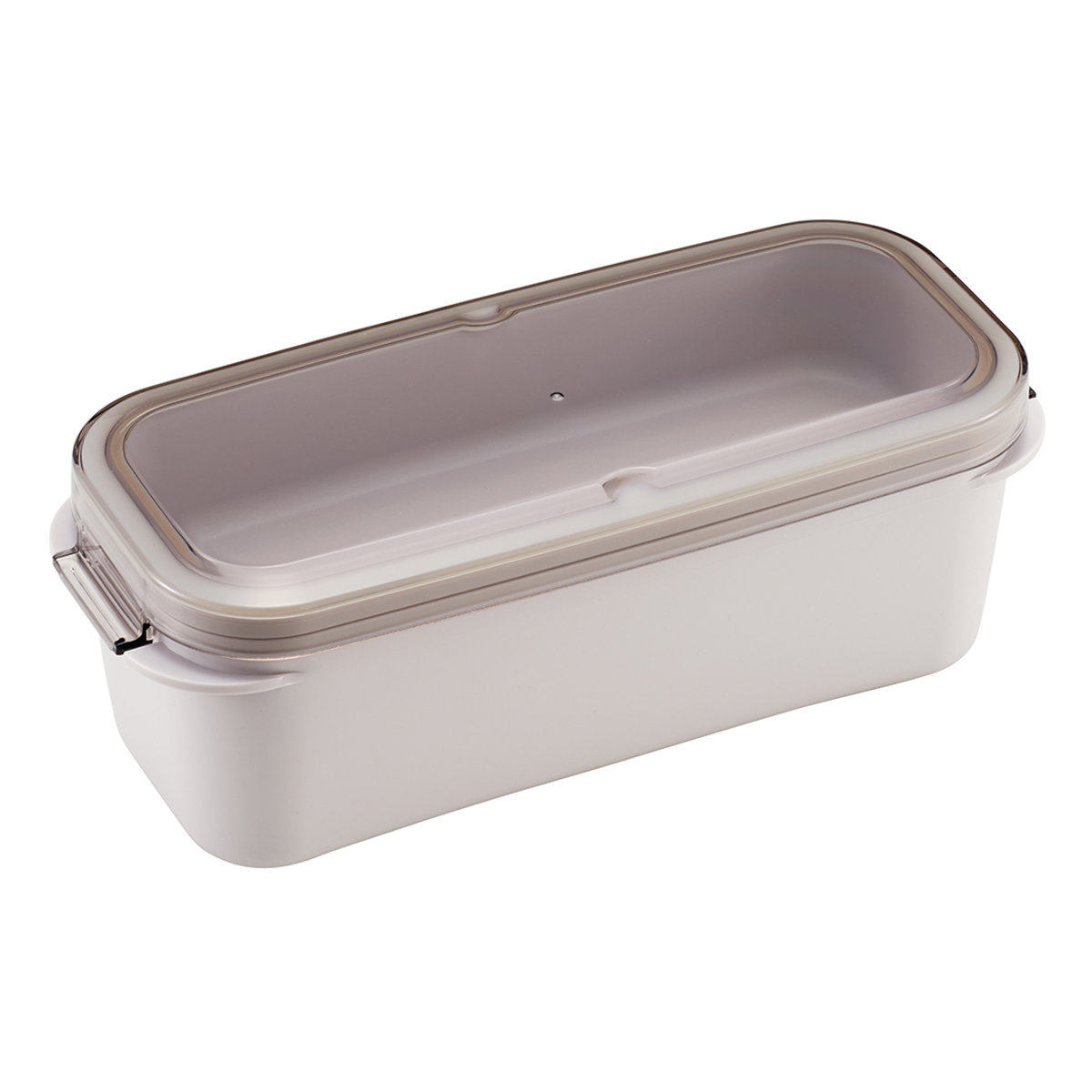 弁当箱 930ml ラク洗2段ランチボックス パッキン一体 ( お弁当箱 ランチボックス レンジ対応 食洗機対応 2way 日本製 レンジOK 食洗機OK 一段 二段 弁当 お弁当 洗いやすい 大人 子ども ) 【サンドホワイト】 サンドホワイト