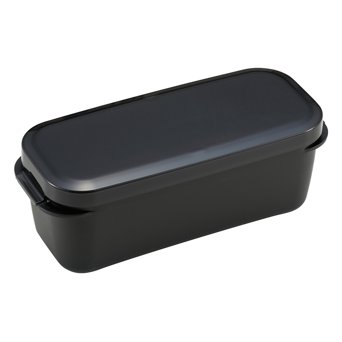 弁当箱 930ml ラク洗2段ランチボックス パッキン一体 ( お弁当箱 ランチボックス レンジ対応 食洗機対応 2way 日本製 レンジOK 食洗機OK 一段 二段 弁当 お弁当 洗いやすい 大人 子ども ) 【コールブラック】 コールブラック