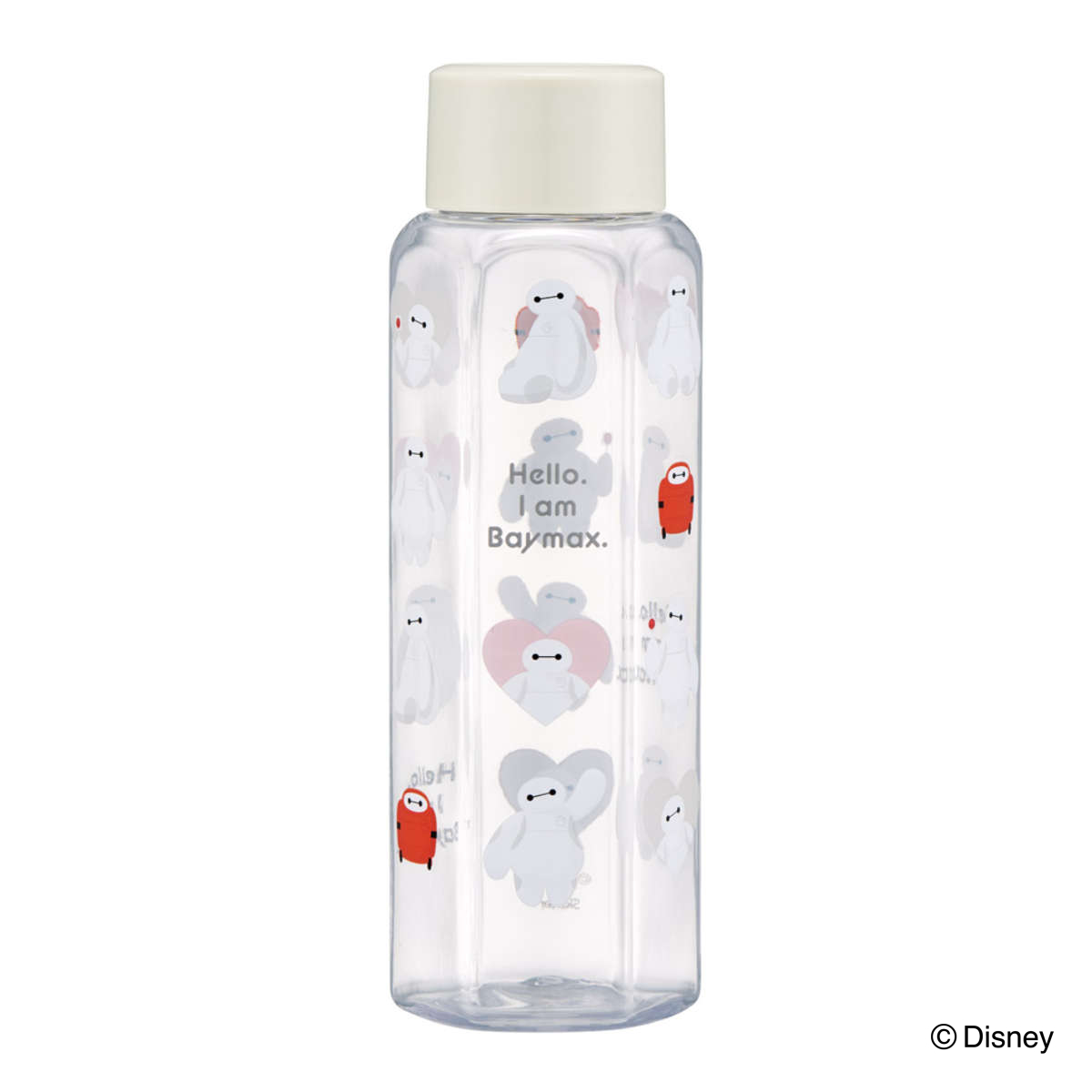 水筒 350ml 六角ブローボトル ベイマックスsweet ( 直飲み プラボトル ダイレクトボトル マグボトル 常温 軽量 クリア BPAフリー ベイマックス 直のみ マグ ボトル スリム 健康 ドリンク クリアボトル ウォーターボトル かわいい )