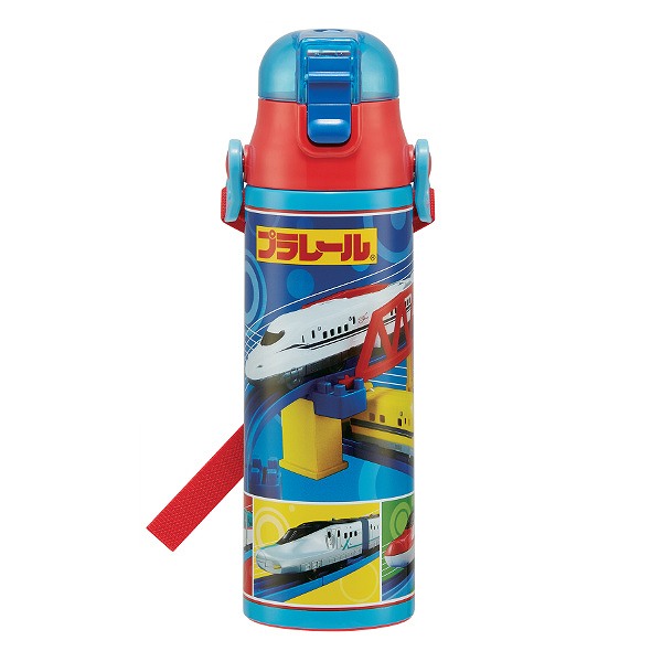 Dショッピング 水筒 直飲み ステンレス 超軽量 プラレール 580ml 子供 ワンタッチボトル ステンレスボトル 保冷 直のみ キッズ 肩 ショルダー ベルト 幼稚園 保育園 子供用 軽い キャラクター ワンタッチ カテゴリ 水筒の販売できる商品 リビングート