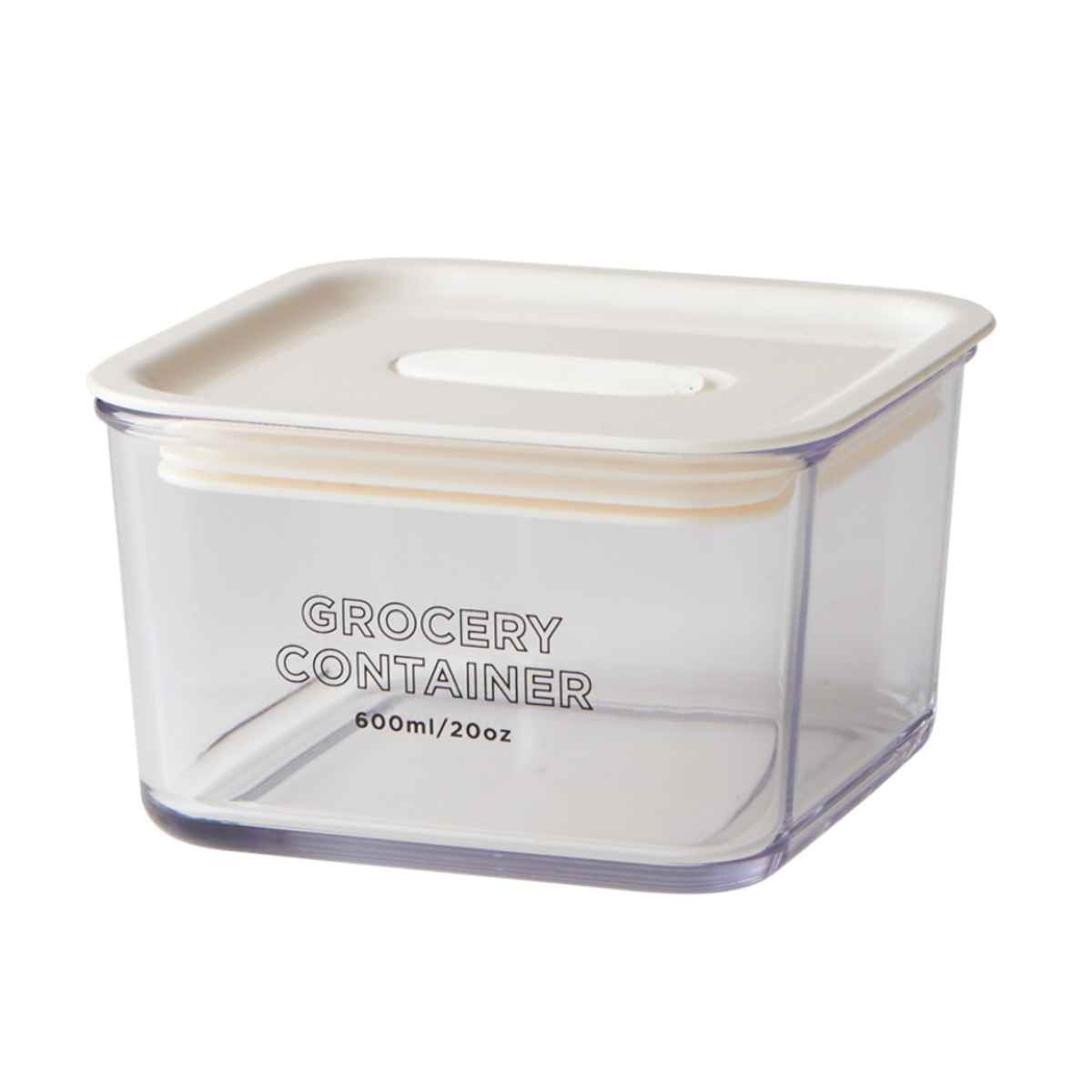 保存容器 パッキン付き 600ml APUA アプア ( 保存 容器 フードストッカー キャニスター 電子レンジ対応 食洗機対応 角型 プラスチック スタッキング 食品保存容器 ストッカー 軽量 割れない おしゃれ ) 【クリア】 クリア