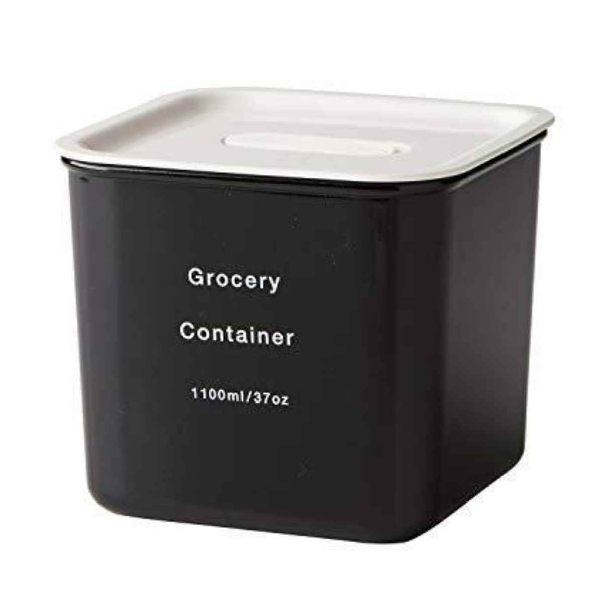 保存容器 パッキン付き 1100ml APUA アプア ( 保存 容器 フードストッカー キャニスター 電子レンジ対応 食洗機対応 角型 プラスチック スタッキング 食品保存容器 ストッカー 軽量 割れない おしゃれ ) 【ブラック】 ブラック