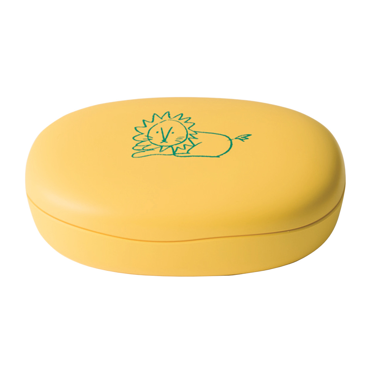 プレート フタ付き 16cm Mogugu どーぶつ プラスチック ( 食洗機対応 電子レンジ対応 子ども用食器 皿 お皿 中皿 アニマル 動物 キッズプレート 子ども 子供用 ふた付き 軽い 割れにくい ネコ ウサギ ライオン おしゃれ ) 【ライオン】 ライオン