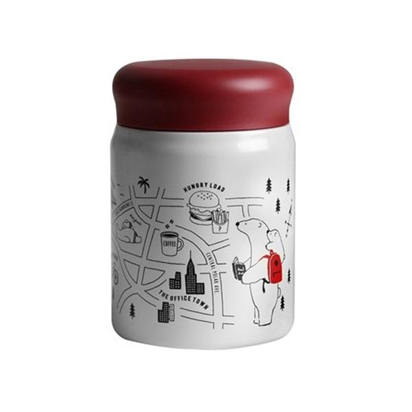 スープジャー 保温 320ml POLARBEAR しろくま （ スープポット フードポット ランチポット 保冷 白くま 女子 お弁当箱 弁当箱 ランチボックス スープマグ ポット スープ 女性 ） 【 ネイビー 】