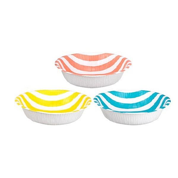 Dショッピング 紙皿 しましまペーパーボウル 410ml 7個入 ペーパーボウル 使い捨て おしゃれ ペーパープレート 簡易食器 紙容器 使い捨て容器 ボーダー q バーベキュー アウトドア トレー カラフル しましま カテゴリ キャンプ用食器の販売できる商品