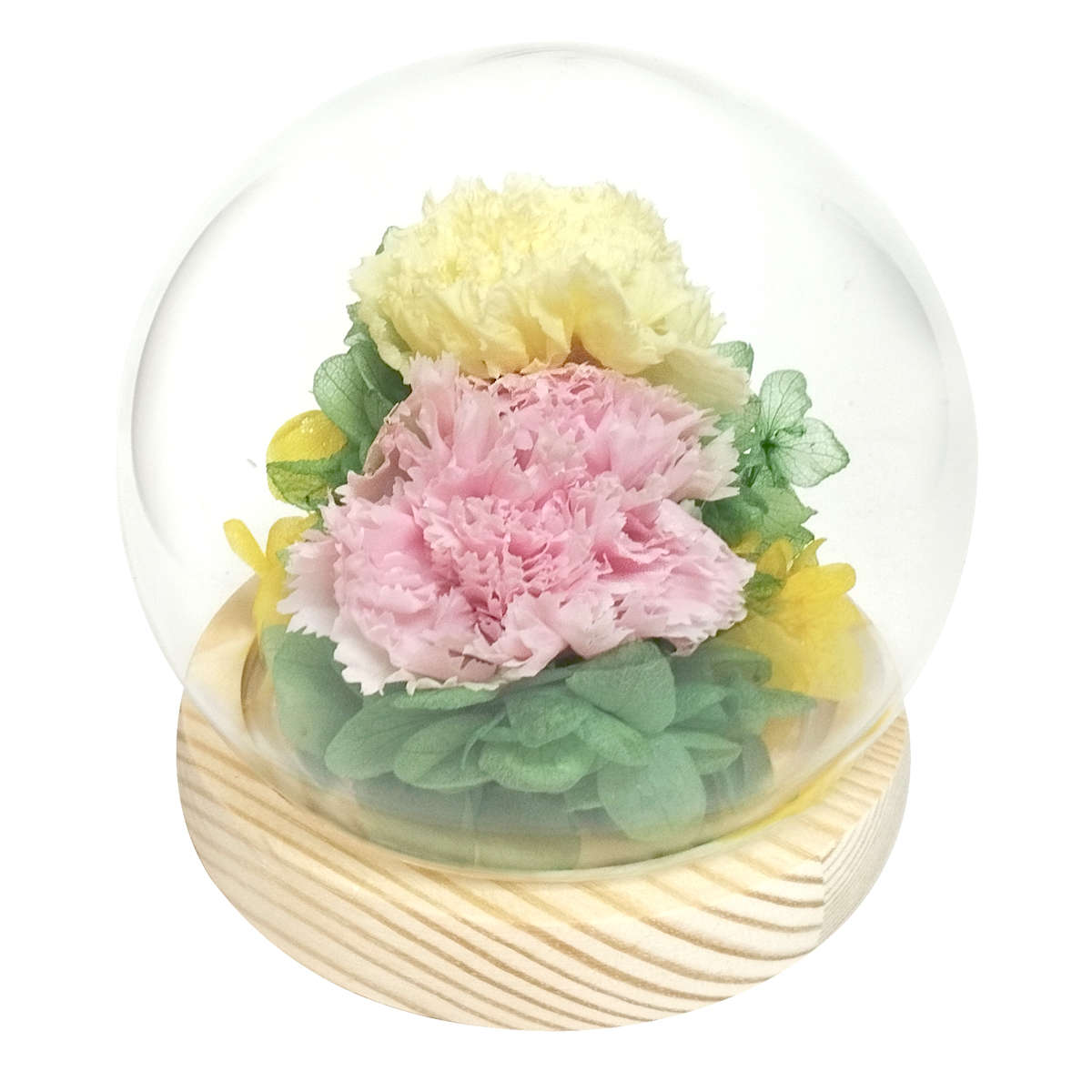 供え花 仏花 スフィア ドームアレンジ 優 萌 咲 プリザーブドフラワー ( 造花 ブリザードフラワー 枯れない 仏壇 ドーム お供え 花 フェイクフラワー 供花 御供え 枯れない花 水換え不要 夏 人工 お盆 お彼岸 お墓 法要 法事 仏具 ) 【B】 B