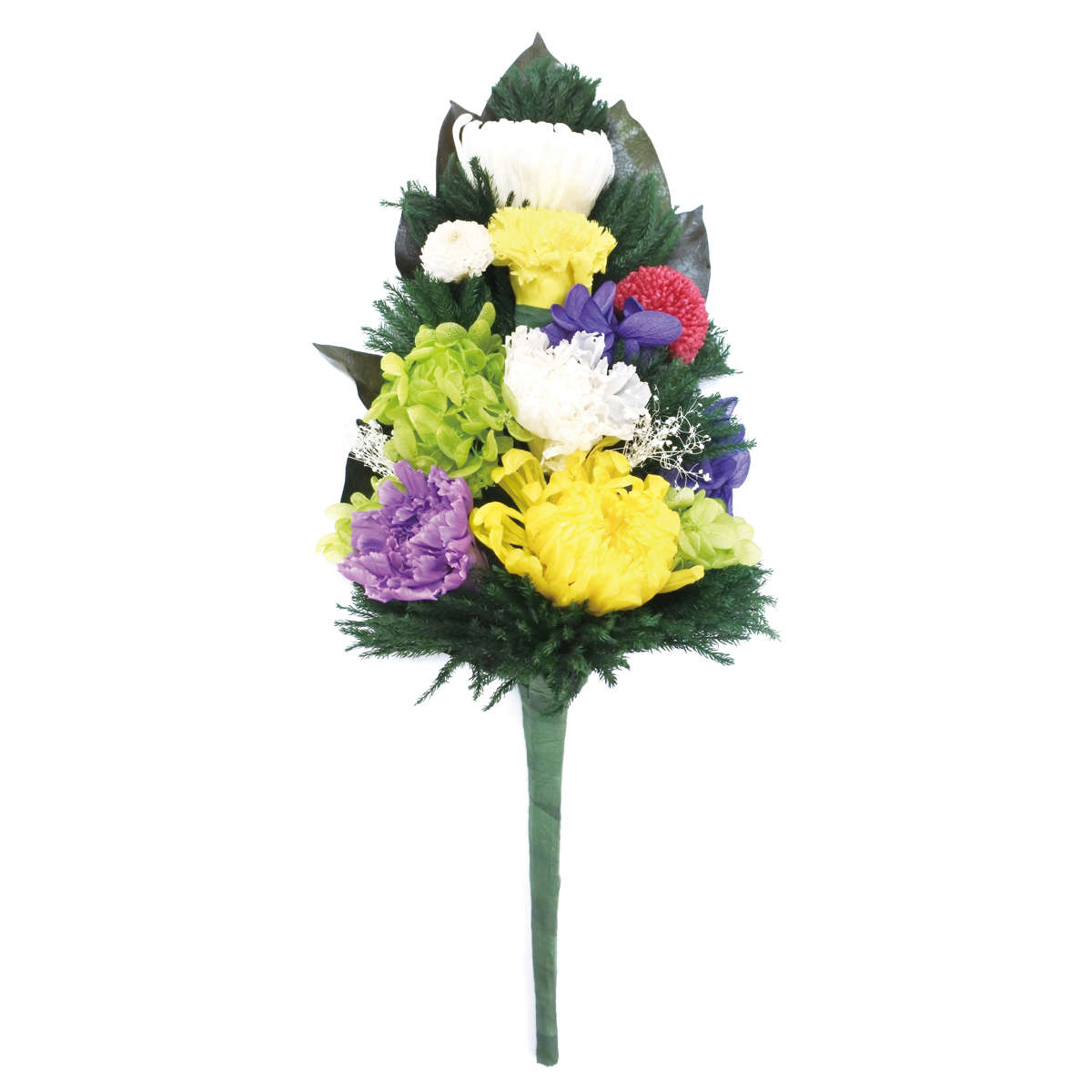 仏花 供え花 プリザーブド仏花 麗蘭大 プリザーブドフラワー ( 造花 ブリザードフラワー 枯れない 仏壇 お供え 花 フェイクフラワー 日本製 供花 御供え 枯れない花 水換え不要 夏 人工 お盆 お彼岸 お墓 法要 法事 仏具 )