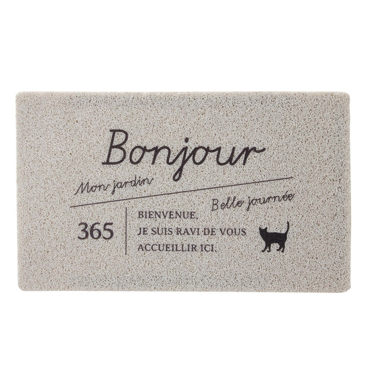 玄関マット ふかふかテラスマット 75×45cm ( 屋内 屋外 屋外兼用 泥落とし 洗える 水洗い 弾力 ふかふか 滑り止め マット はさみで切れる 幅75cm おしゃれ カフェ ベランダ デッキ テラス 玄関 PVC素材 外用 室内 ) 【ボンジュール】 ボンジュール