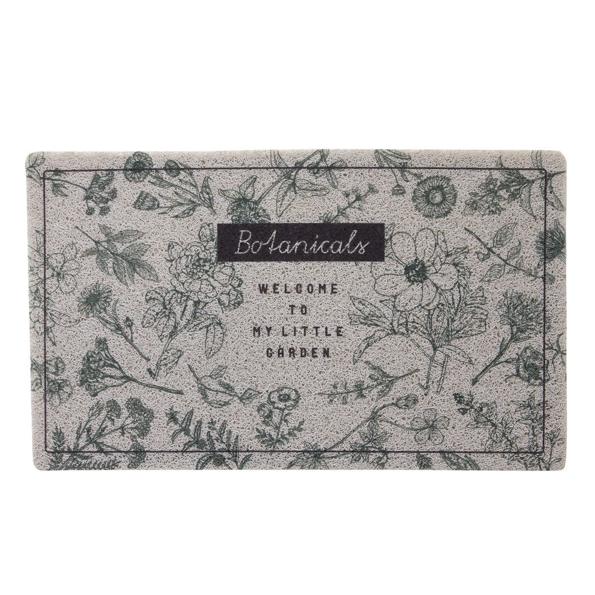 玄関マット ふかふかテラスマット 75×45cm ( 屋内 屋外 屋外兼用 泥落とし 洗える 水洗い 弾力 ふかふか 滑り止め マット はさみで切れる 幅75cm おしゃれ カフェ ベランダ デッキ テラス 玄関 PVC素材 外用 室内 ) 【ボタニカル】 ボタニカル