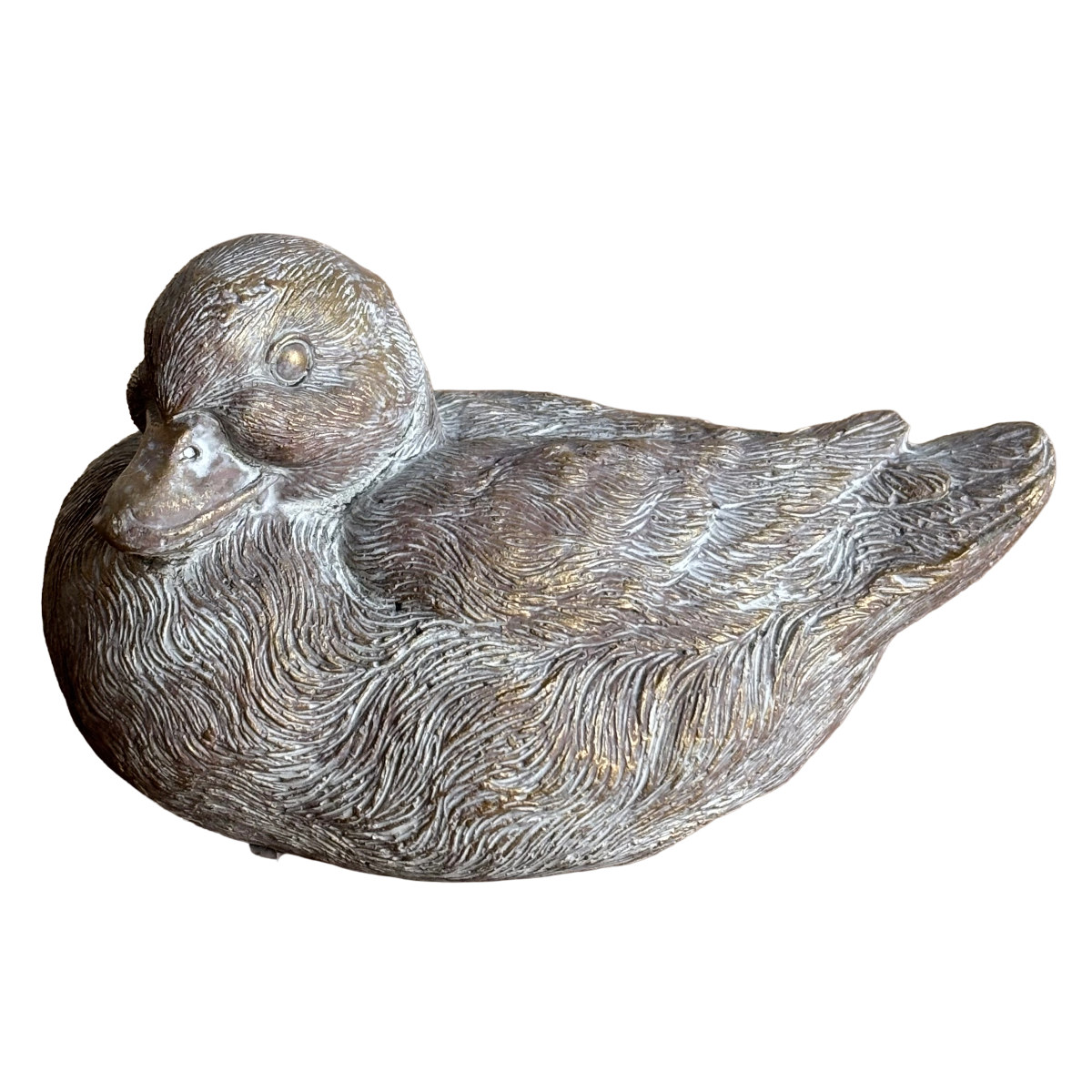 オブジェ デコール セメントオブジェ バード S ( 置物 あひる アヒル 鳥 セメント オブジェ オーナメント ガーデンオーナメント 庭 インテリア 雑貨 屋外 ガーデン雑貨 小型 アニマル )