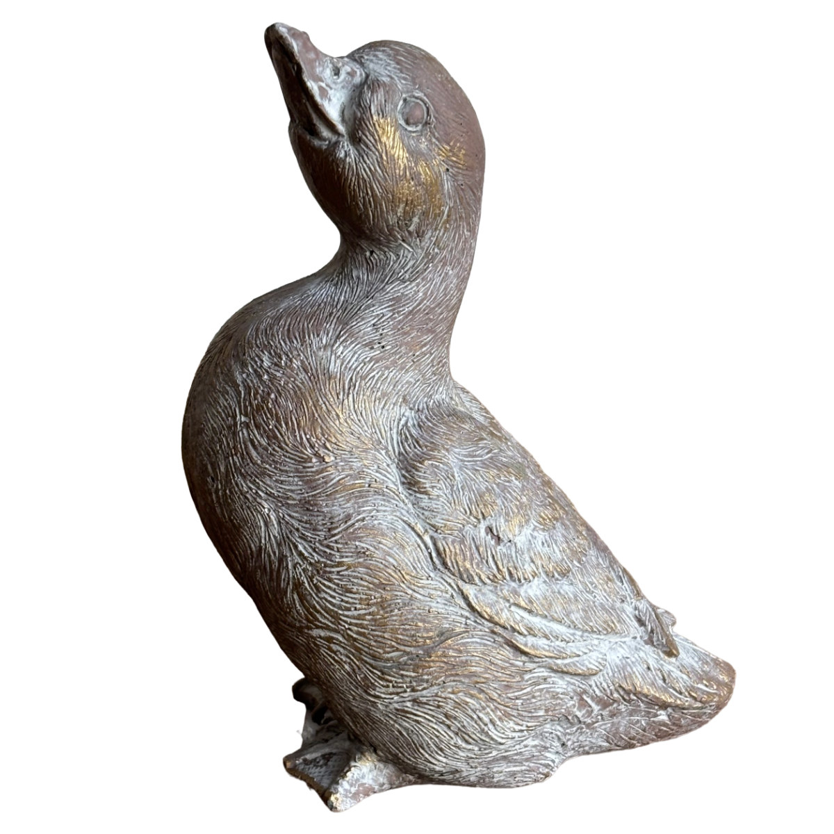 オブジェ デコール セメントオブジェ バード L ( 置物 あひる アヒル 鳥 セメント オブジェ オーナメント ガーデンオーナメント 庭 インテリア 雑貨 屋外 ガーデン雑貨 小型 アニマル )