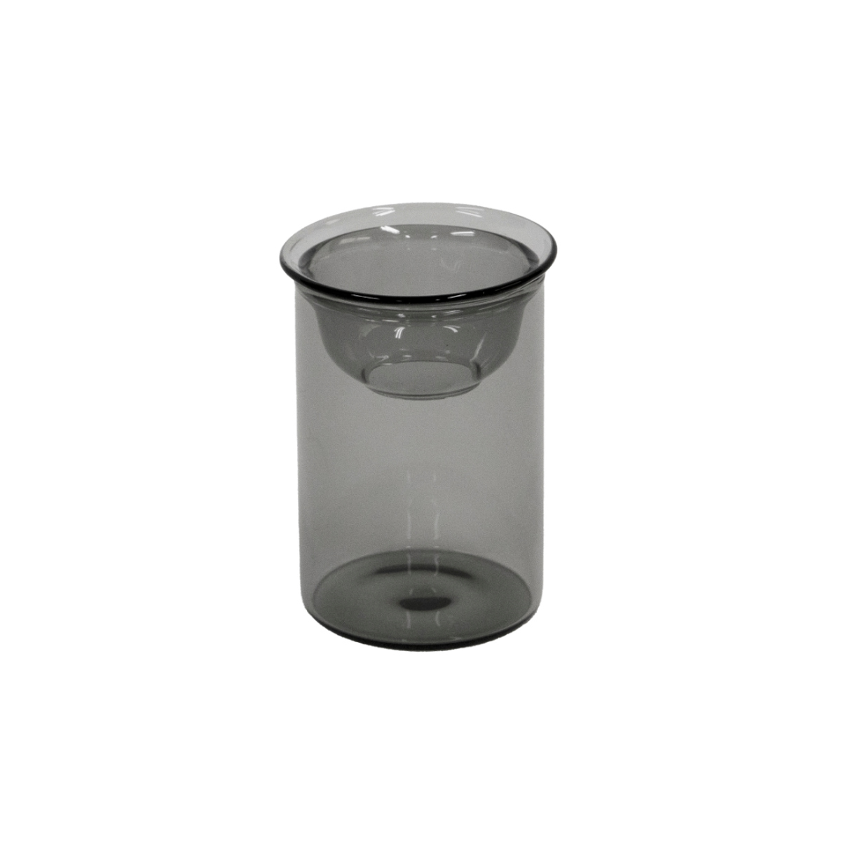 花瓶 MINI BULB VASE 水栽培ガラスベース 8.5cm 水耕栽培 ( 花器 ガラス おしゃれ フラワーベース 一輪挿し 花 グレー グリーン 栽培 ハーブ インテリア オブジェ ガラス製 飾る フラワーグラス 水栽培 )