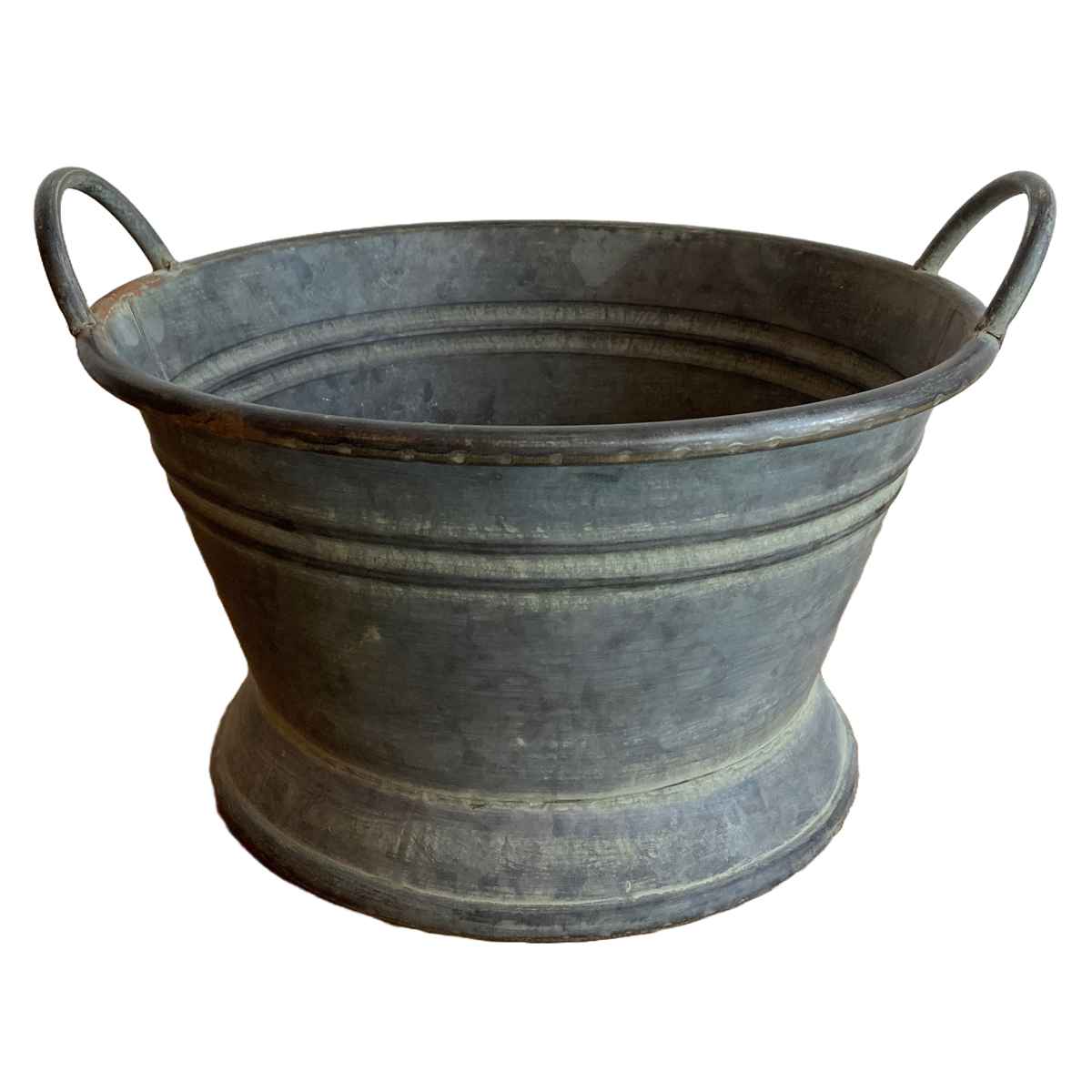 鉢 ブリキ ブリキハンドルバケツ L ( プランター プラントポット 植物用ポット 鉢カバー ブリキポット ブリキ鉢 植物 花 ドライフラワー 観葉植物 多肉植物 園芸 インテリア 収納 丸型 PVCポット付き )