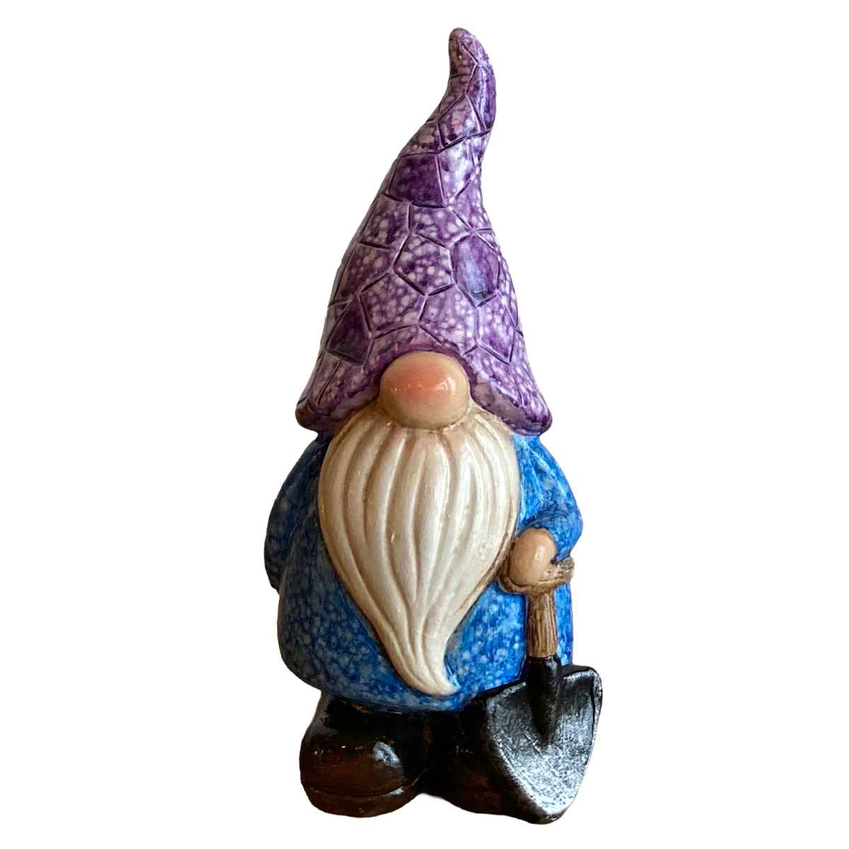 ガーデンノーム S 置物 ( 小人の妖精 小人 レジン オブジェ オーナメント ガーデンオーナメント 庭 インテリア 雑貨 屋外 ガーデン雑貨 中型 こびと 園芸 ガーデンインテリア ) 【パープル】 パープル