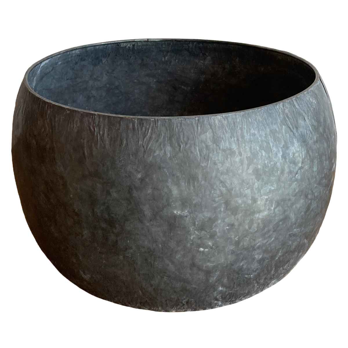 植木鉢 ブリキプランター ラウンド L ( プランター プラントポット 植物用ポット 鉢カバー ブリキポット ブリキ鉢 植物 花 ドライフラワー 観葉植物 多肉植物 園芸 インテリア 収納 丸型 PVCポット付き )