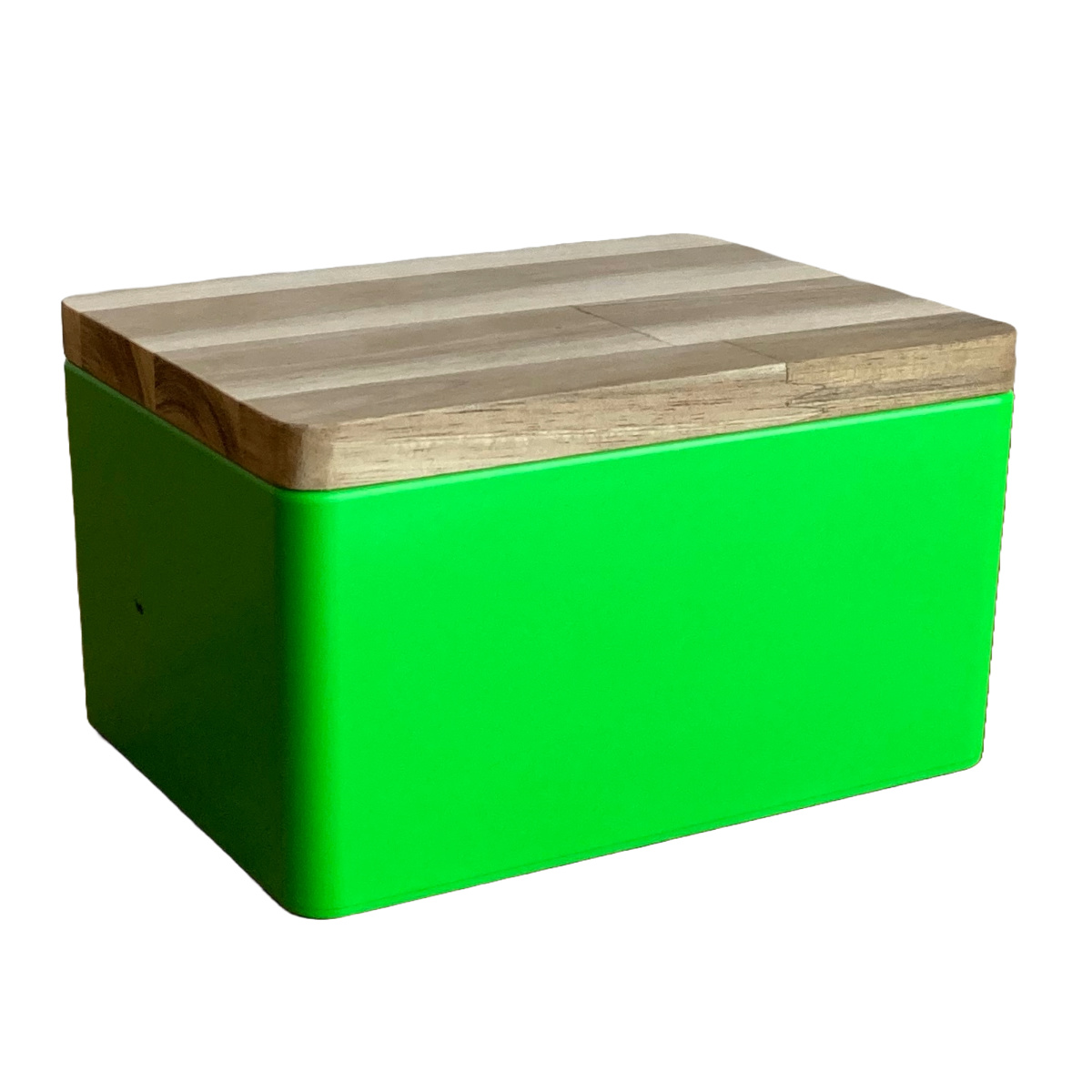 収納ボックス KITOHAKO ふた付き 小物入れ 幅15×奥行11×高さ8cm 日本製 ( 収納 ボックス ケース 小物収納 ふた フタ付き 蓋 木製 木 天然木 インテリア カラフル カラー 入れ物 保管 ストック 天然素材 プラスチック 樹脂 雑貨 ) 【ネオングリーン】 ネオングリーン
