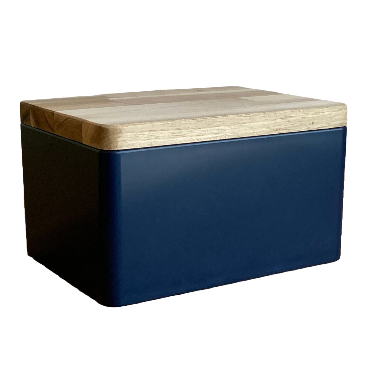 収納ボックス KITOHAKO ふた付き 小物入れ 幅15×奥行11×高さ8cm 日本製 ( 収納 ボックス ケース 小物収納 ふた フタ付き 蓋 木製 木 天然木 インテリア カラフル カラー 入れ物 保管 ストック 天然素材 プラスチック 樹脂 雑貨 ) 【ネイビー】 ネイビー