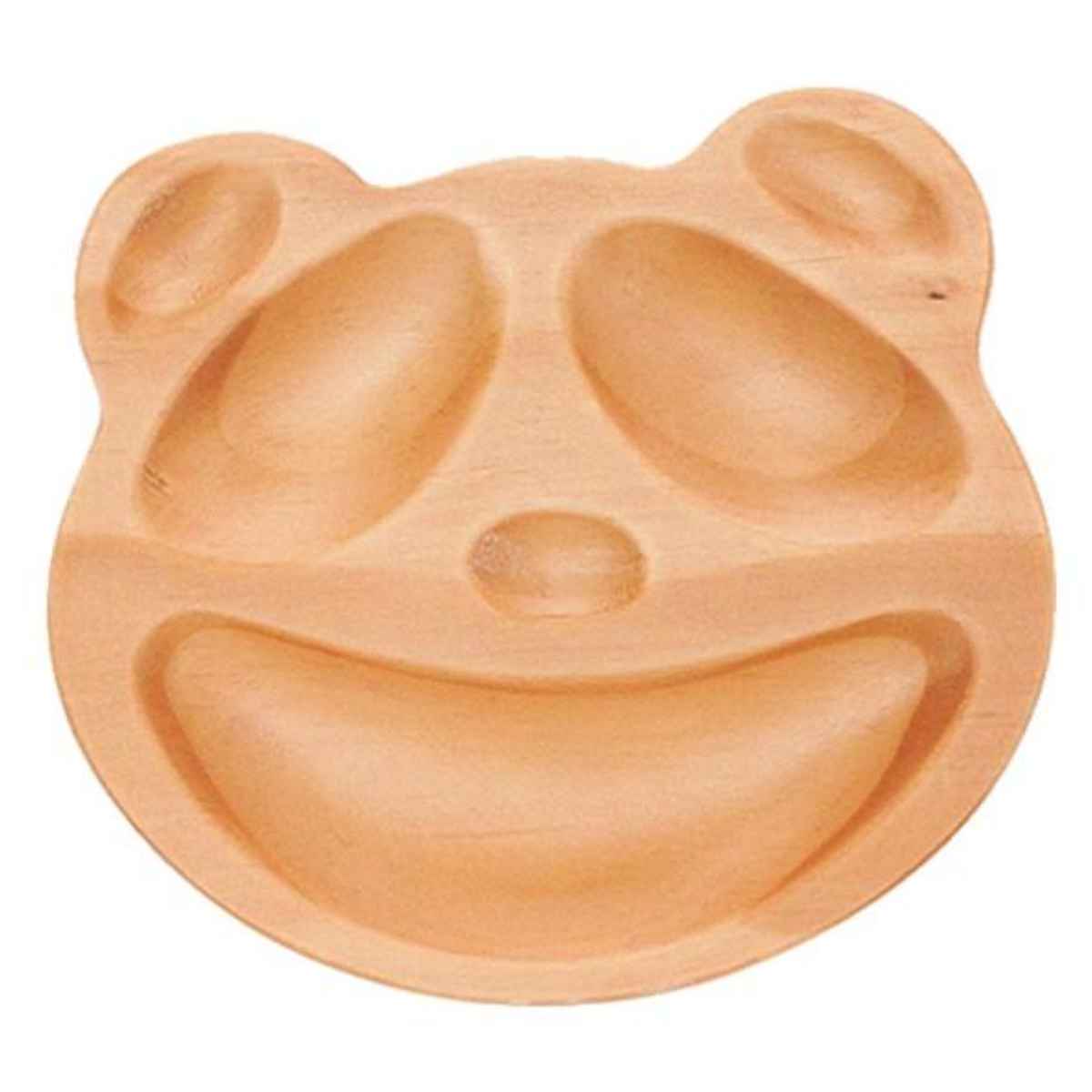 プチトレイ プチママン 木製 ランチプレート S 子供 パンダ ( ミニプレート プチトレー トレイ 木製食器 お皿 食器 キッズ用食器 子供用食器 子ども用 )
