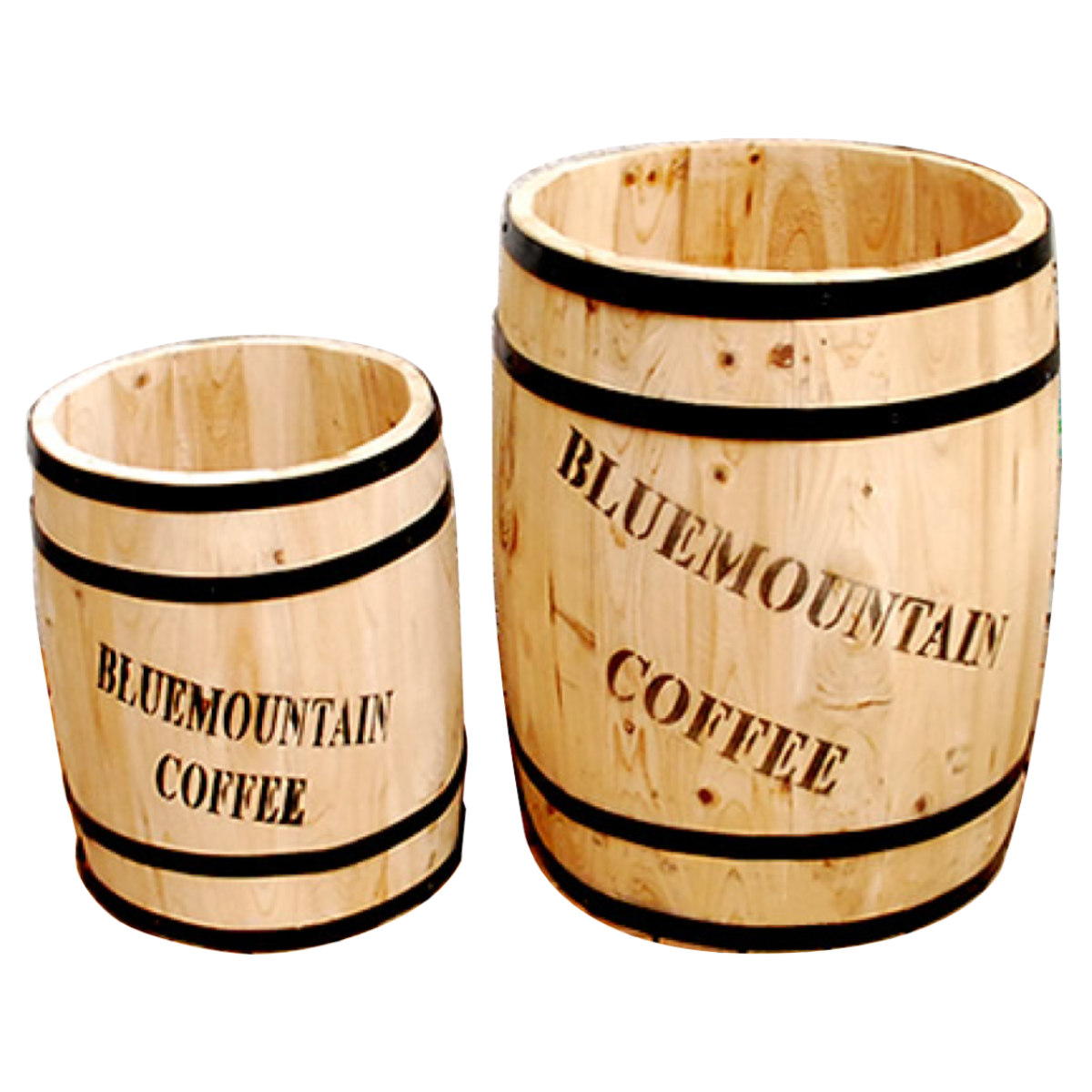 プランター コーヒーバレル 大小 2個組 ( 鉢カバー プランタースタンド プランターカバー 2way 木製 樽型 バレル 鉢植え 植木鉢 屋外 インテリア 収納 サイドテーブル おしゃれ 天然木 )