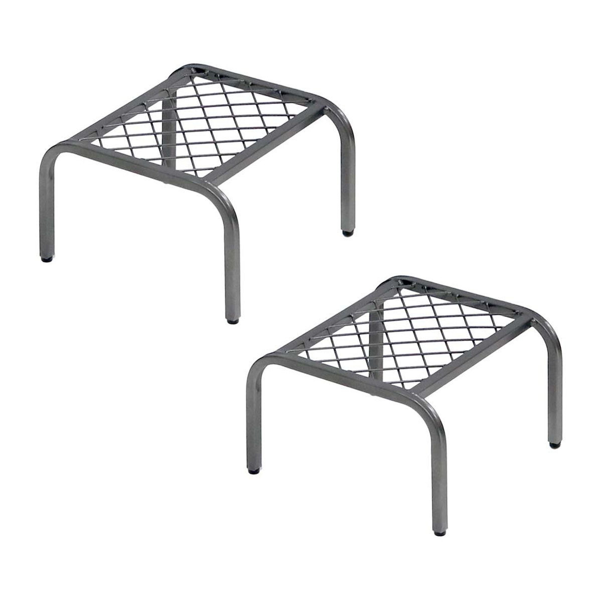 花台 アイアン プランタースタンド TWILL ツイル ローサイズ 同色2個組 ( プランター台 フラワーラック 飾り台 プランターラック フラワー スタンド 室内 飾る 台 脚付き 置く 植物 観葉植物 花 園芸 アイアンフレーム 2個セット ) 【グレー】 グレー