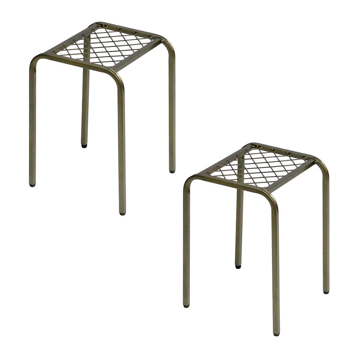 花台 アイアン プランタースタンド TWILL ツイル ハイサイズ 同色2個組 ( プランター台 フラワーラック 飾り台 プランターラック フラワー スタンド 室内 飾る 台 脚付き 置く 植物 観葉植物 花 園芸 アイアンフレーム 2個セット ) 【ゴールド】 ゴールド