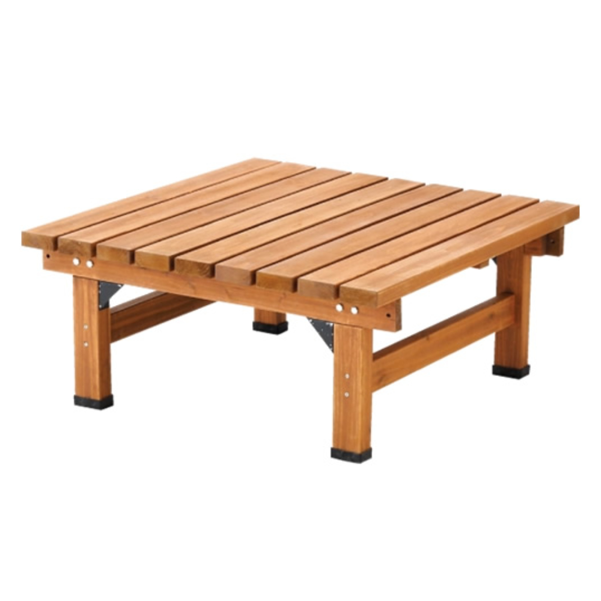 縁台 デッキ縁台 90×90cm ( ガーデンデッキ ベンチ 木製 屋外 ウッドデッキ ウッドベンチ 庭 バルコニー 天然木 杉 庭先 ぬれ縁 ガーデンベンチ 掃き出し窓 連結 ウッド デッキ おしゃれ ) 【ライトブラウン】 ライトブラウン