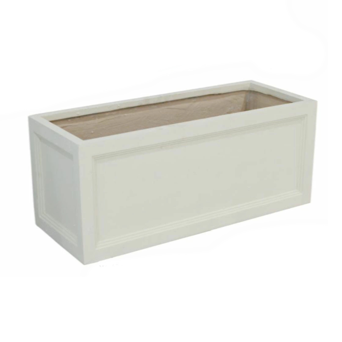 プランター マグネシウムプランター 幅60cm ( プランターカバー スクエア 植木鉢 鉢 底穴 屋外 外 家庭菜園 寄せ植え おしゃれ ポット 鉢カバー 鉢植え 屋内 長角型 長方形 大型プランター 水抜き穴 大型 花 ) 【ホワイト】 ホワイト