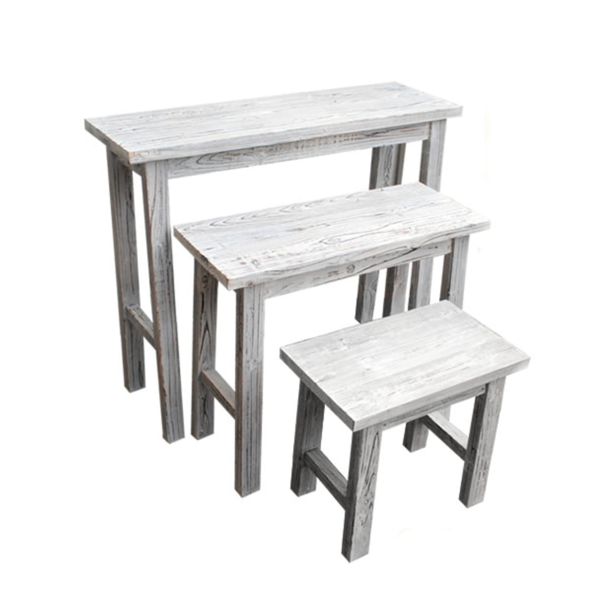 花台 ホワイトスツール風花台 3点セット ( プランター台 フラワーラック 飾り台 プランターラック フラワー スタンド 木 スクエア 室内 飾る 台 脚付き 置く 植物 観葉植物 花 園芸 インテリア ディスプレイ 雑貨 テーブル 天然木 )