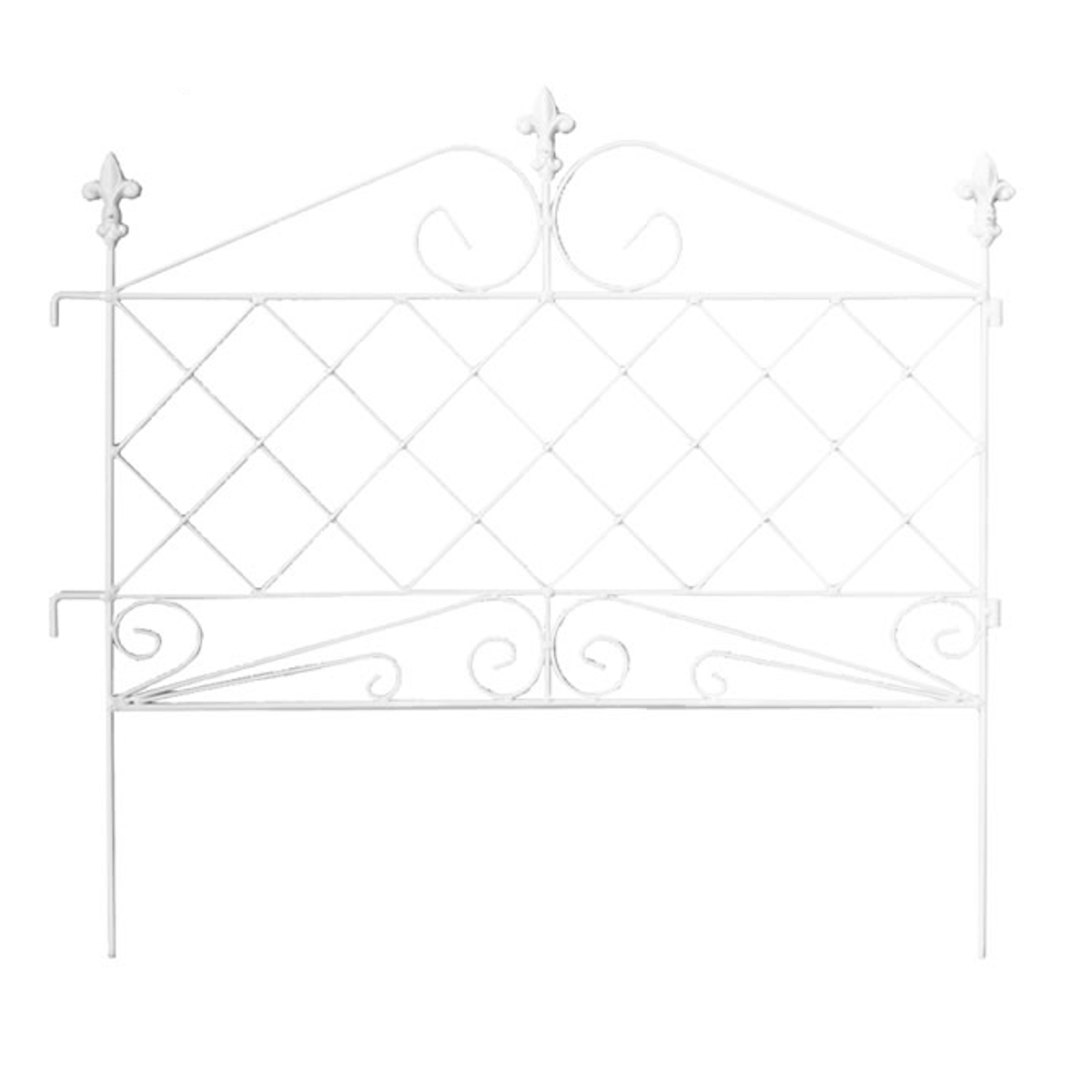 フェンス アプローチローフェンス 幅72cm ( ガーデンフェンス アイアン 柵 園芸 エクステリア 雑貨 花壇 庭 ベランダ バルコニー ガーデニング アイアンガーデンフェンス トレリス ) 【ホワイト】 ホワイト