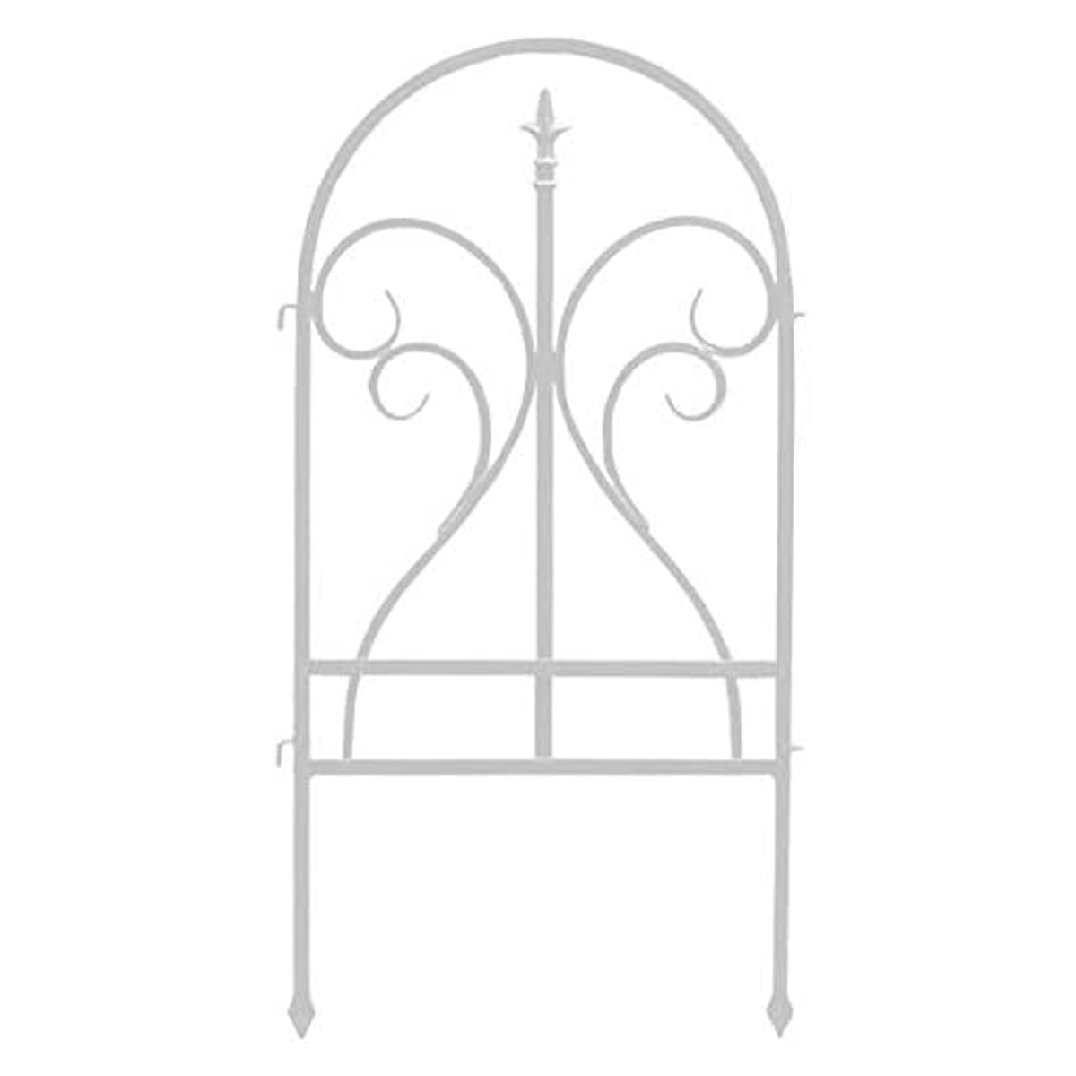 フェンス イージーフェンス フィニアル 幅48.5cm ( ガーデンフェンス アイアン 柵 園芸 エクステリア 雑貨 花壇 庭 ベランダ バルコニー ガーデニング アイアンガーデンフェンス トレリス ) 【ホワイト】 ホワイト