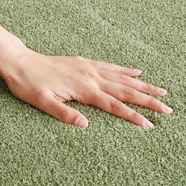 ラグ スミノエ シープ フレーテ 防ダニ 防炎 200×200cm ( ラグマット カーペット 絨毯 防音 消臭 滑り止め 防ダニ加工 防炎加工 肌に優しい F☆☆☆☆ フォースター ホットカーペット対応 床暖対応 リビング ダイニング ) 【 グリーン 】 グリーン