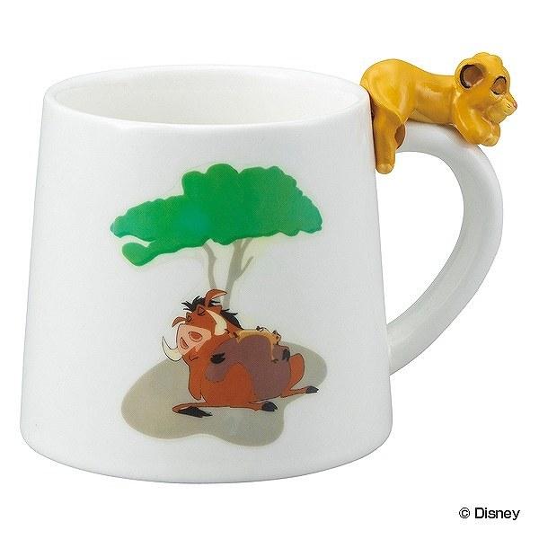 マグカップ 300ml ライオンキング フィギュア付きマグ 磁器製