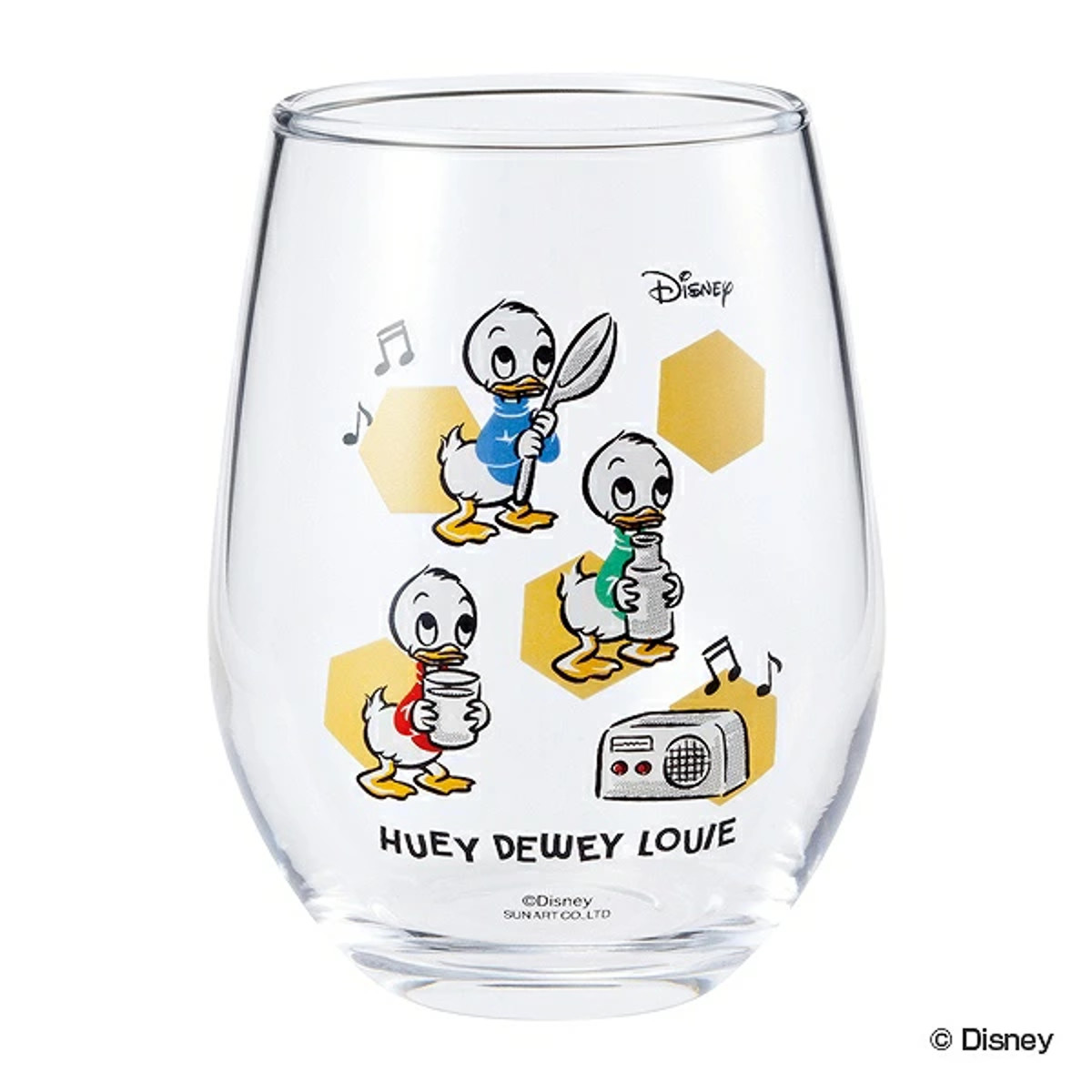 グラス 325ml ヒューイ・デューイ・ルーイ コップ ガラス 日本製 キャラクター ( ガラスコップ 丸い タンブラー ディズニー ダックファミリー 丸いグラス ガラスカップ かわいい おしゃれ キャラ )