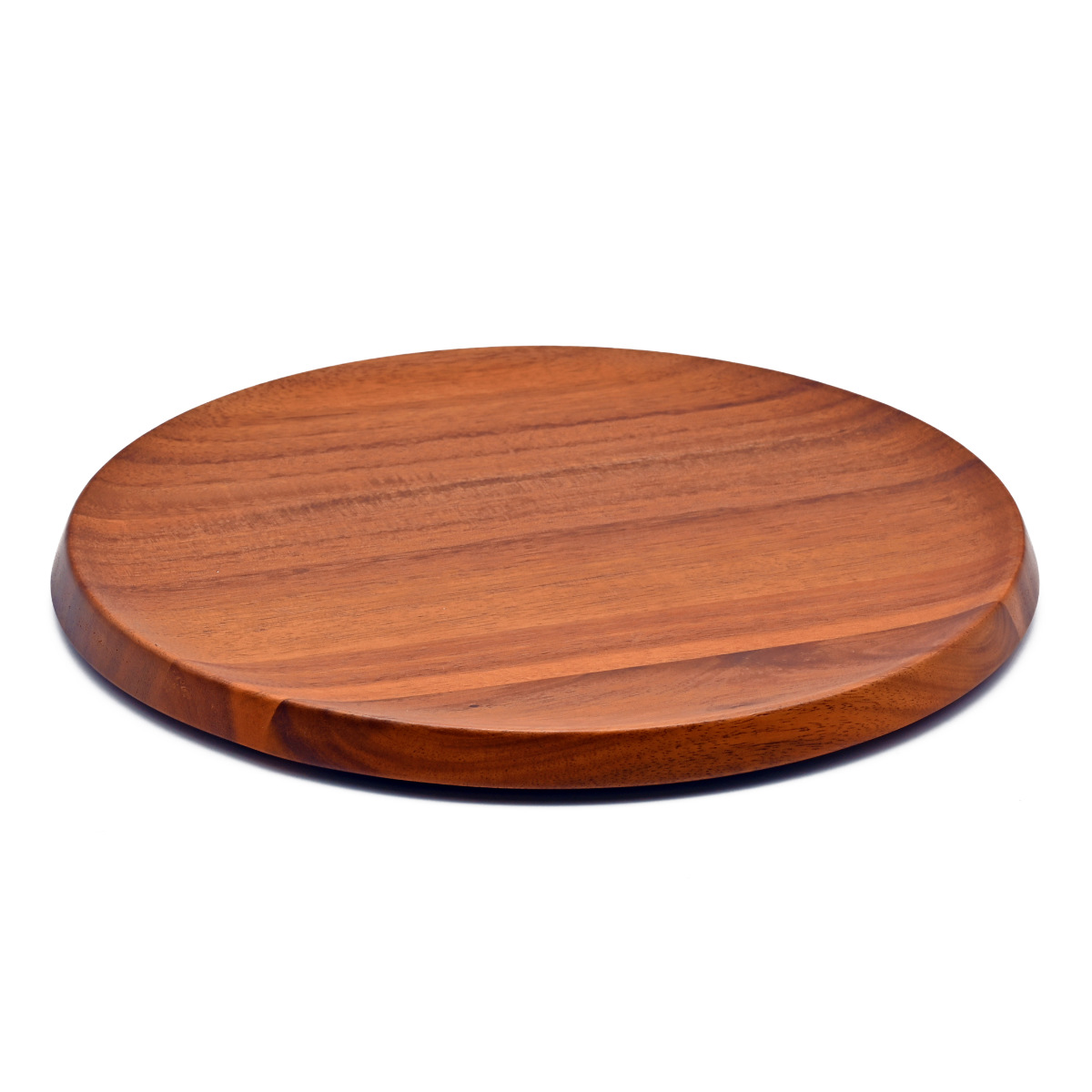 プレート アカシア 厚型プレート ラウンド 直径20cm ( 木製 お皿 皿 北欧 北欧風 丸型 厚め 木製食器 カフェ風 おしゃれ )