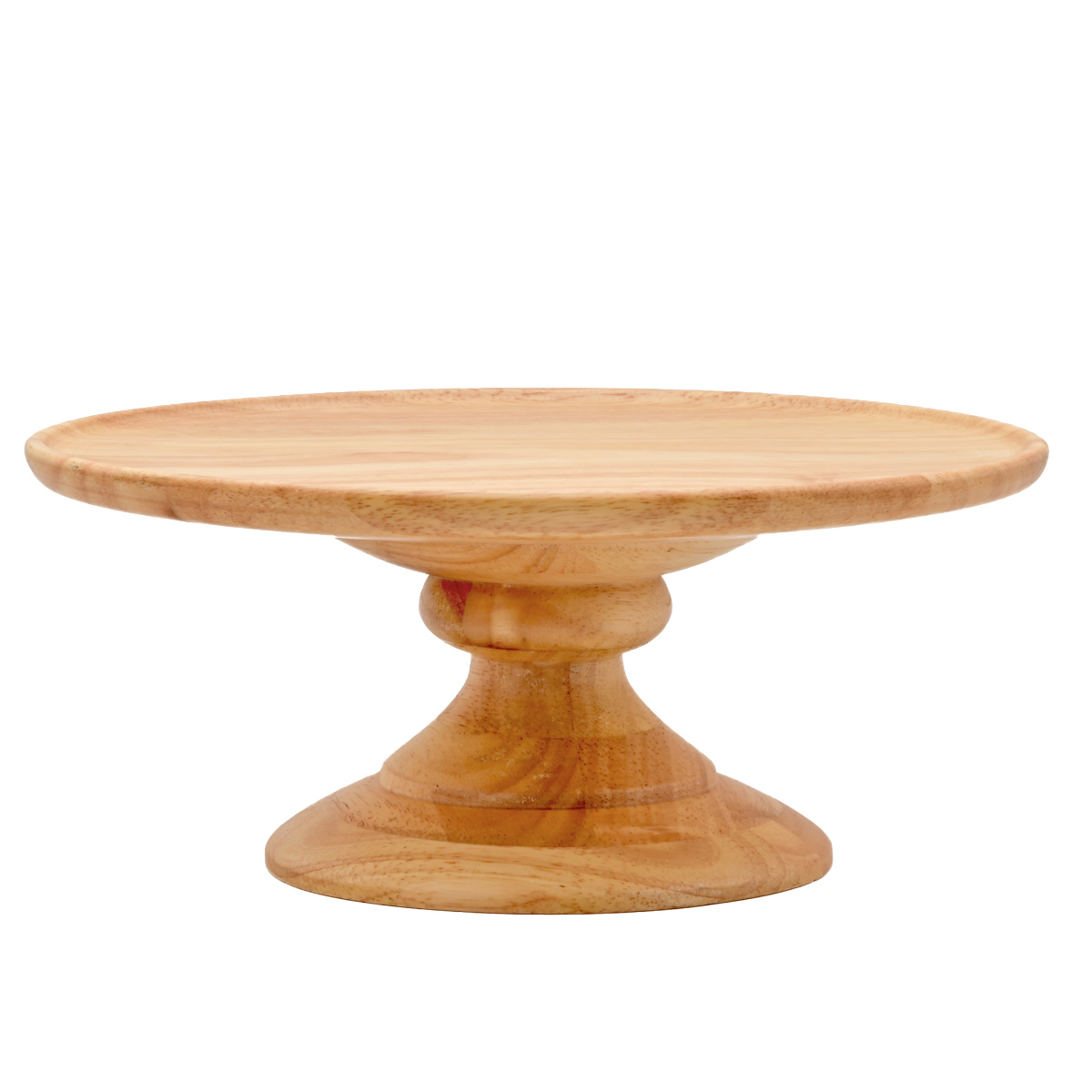 ラバーウッド コンポートディッシュ L 直径25cm ナチュラル ( 木製 デザート食器 デザート ケーキ 食器 スタンド おしゃれ 北欧 北欧風 木製食器 木製皿 )