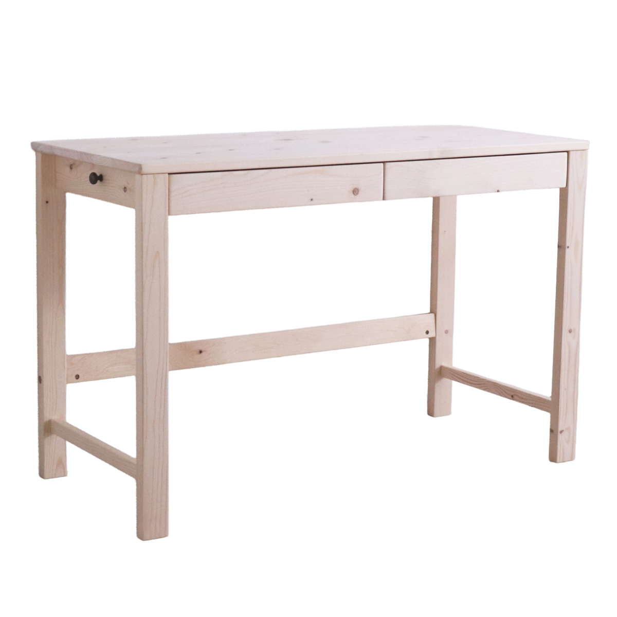 ワークデスク 幅110cm 引出し付 サイドフック付 Limo2 ( デスク 学習デスク 机 勉強机 木製 天然木 引き出し A4 リビング学習 パソコンデスク リビングデスク 書斎 木製デスク シンプルデスク PCデスク モダン ) 【ナチュラル】 ナチュラル