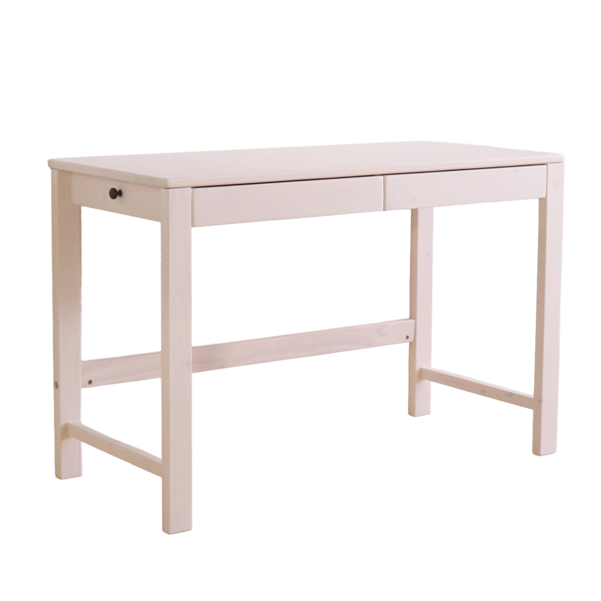 ワークデスク 幅110cm 引出し付 サイドフック付 Limo2 ( デスク 学習デスク 机 勉強机 木製 天然木 引き出し A4 リビング学習 パソコンデスク リビングデスク 書斎 木製デスク シンプルデスク PCデスク モダン ) 【ホワイト】 ホワイト