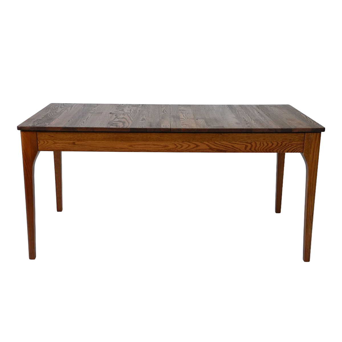 ダイニングテーブル 幅150~180cm 伸長式 レッドオーク無垢材 エクステンションテーブル ( テーブル 食卓テーブル 伸長 伸縮 長方形 天然木 木製テーブル 食卓 机 ダイニング 作業 ウッドテーブル 奥行80cm 伸縮ダイニングテーブル )