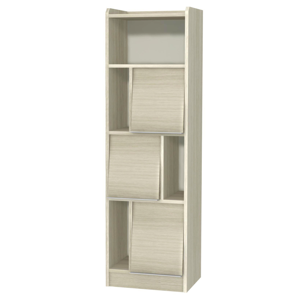 ディスプレイラック 幅45cm フラップ扉 ツートンカラー 日本製 ( ALE エール コレクションラック 棚 ラック スリム ディスプレイ 飾り棚 本棚 シンプル 低ホルムアルデヒド ) 【グレーオーク】 グレーオーク