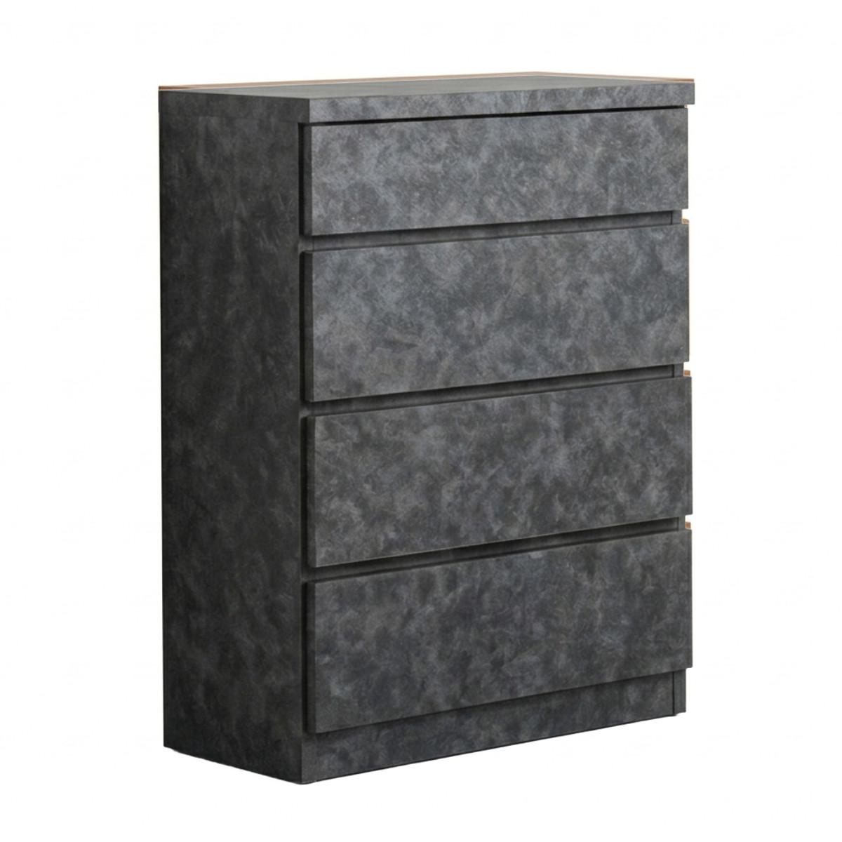 チェスト 幅60cm 4段 スリム 日本製 完成品 ( 4段チェスト たんす タンス リビングチェスト 収納 引き出し スリム 奥行30cm 薄型 木製チェスト 木製 木目 シンプル 北欧 幅60 60cm ) 【ブラック】 ブラック