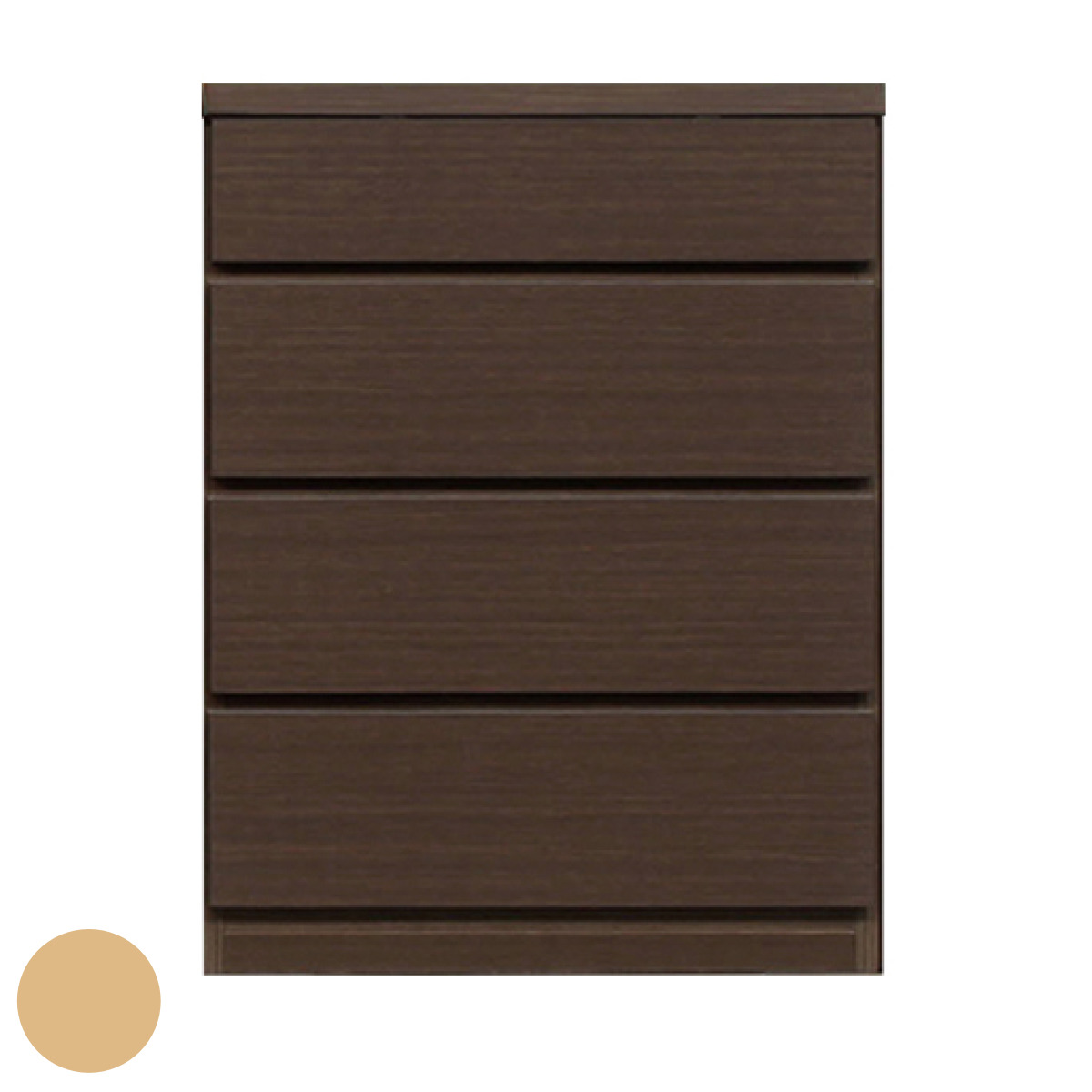 チェスト 幅60cm 4段 スリム 日本製 完成品 ( 4段チェスト たんす タンス リビングチェスト 収納 引き出し スリム 奥行30cm 薄型 木製チェスト 木製 木目 シンプル 北欧 幅60 60cm ) 【ナチュラル】 ナチュラル