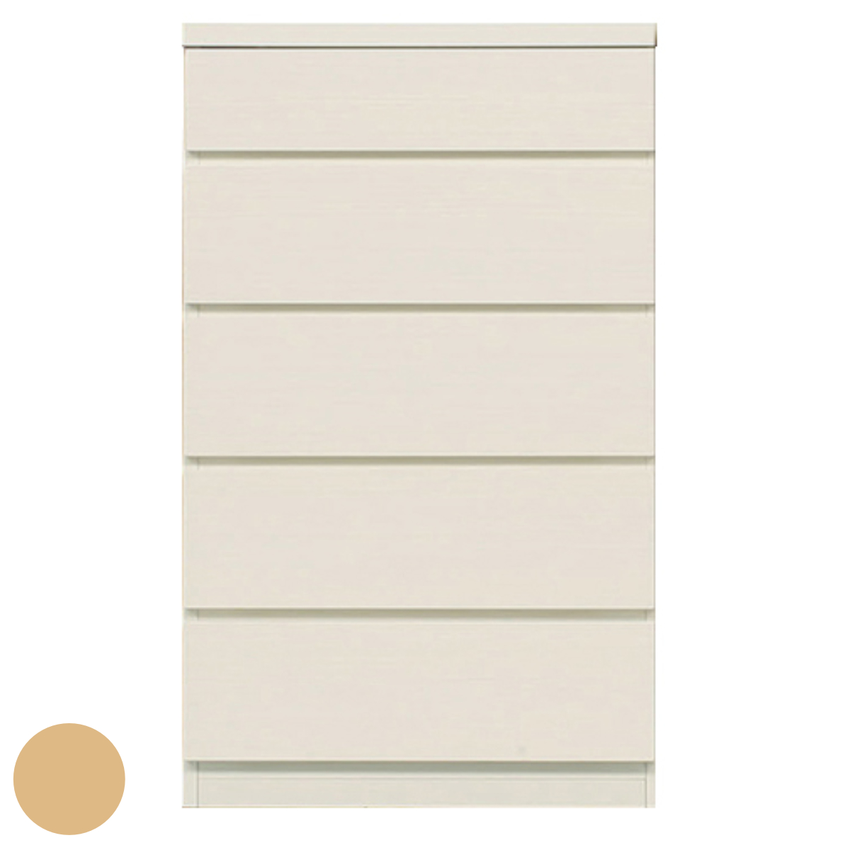 チェスト 幅60cm 5段 スリム 日本製 完成品 ( 5段チェスト たんす タンス リビングチェスト 収納 引き出し スリム 奥行30cm 薄型 木製チェスト 木製 木目 シンプル 北欧 幅60 60cm ) 【ナチュラル】 ナチュラル