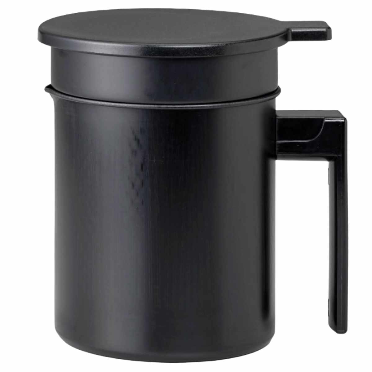 オイルポット 500ml 活性炭油ろ過ポット フッ素加工 ( 油こし器 油濾過 油ポット 活性炭フィルター こし網付き 日本製 活性炭 油濾し 濾過器 注ぎ口付き ろ過 調理器具 調理用品 油保存 ふっ素加工 キッチン用品 )